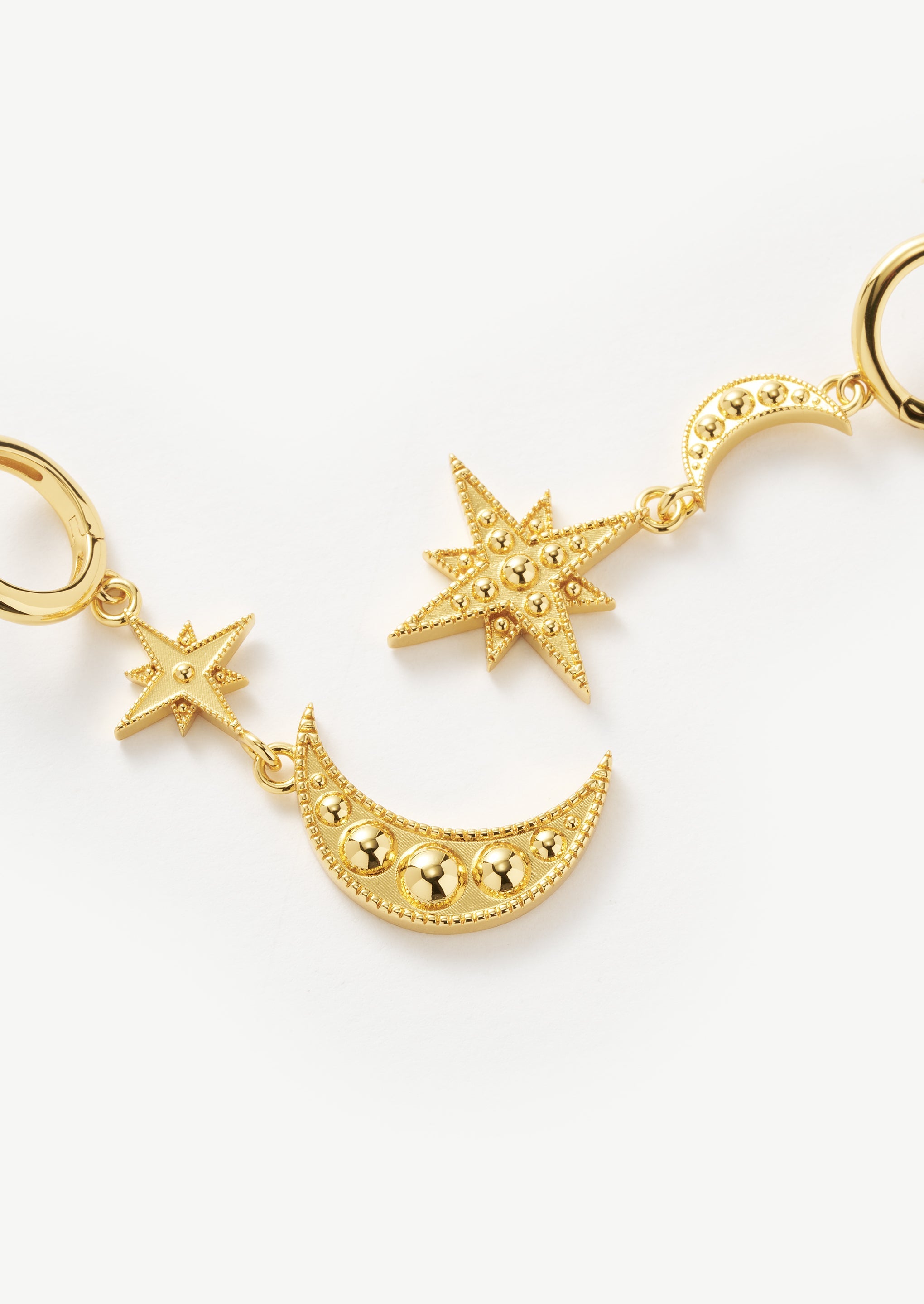 Moonlight Charm Hoop Earrings