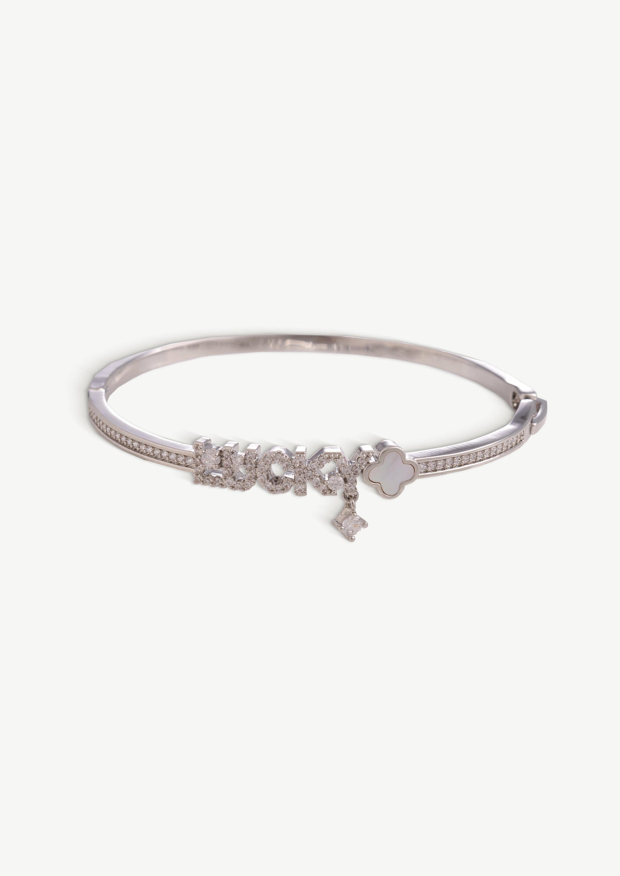 Lucky Clover Bangle Bracelet