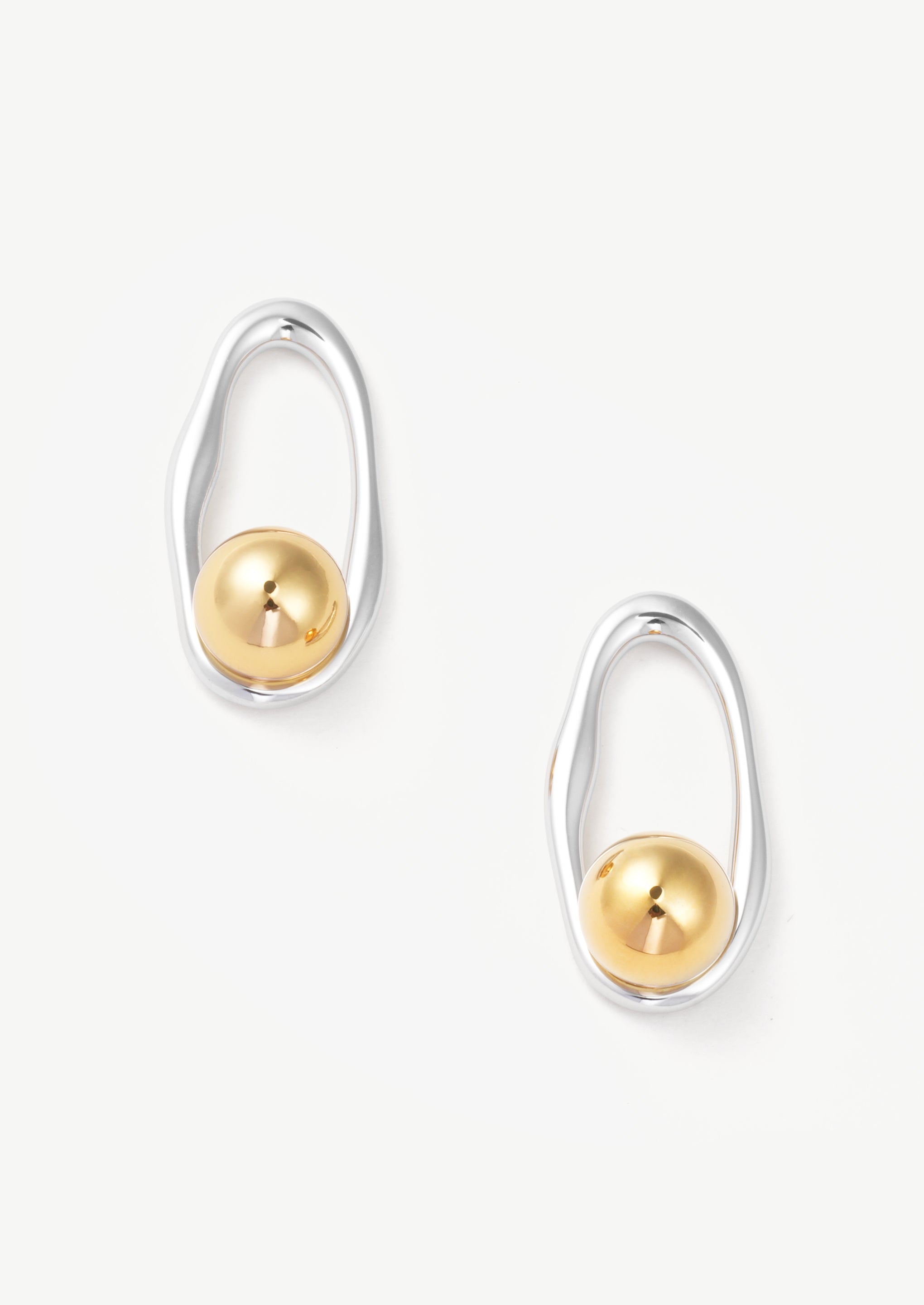 Two-Tone Hoop Earrings
