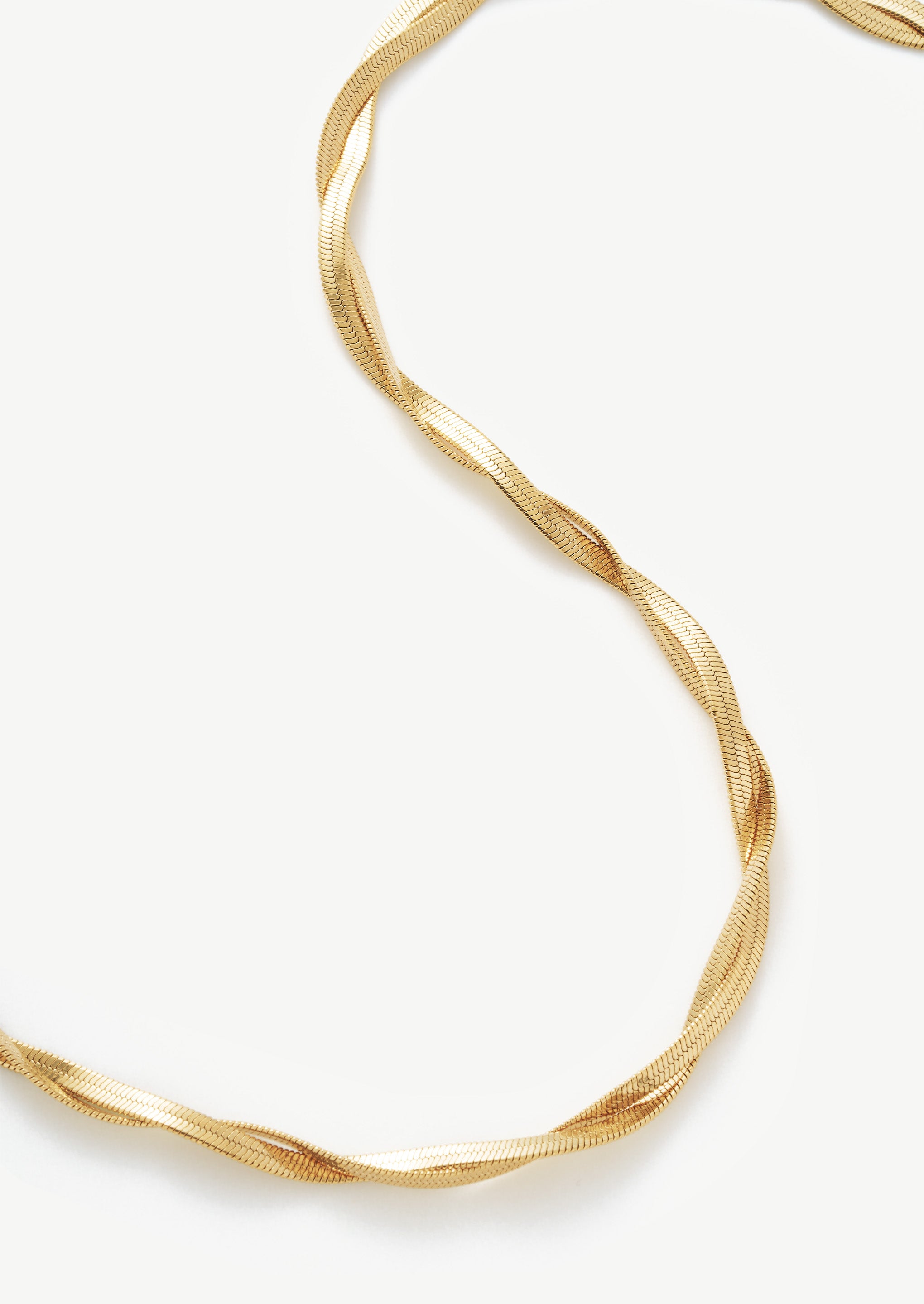 Gold Plated Twist Chain Necklace
