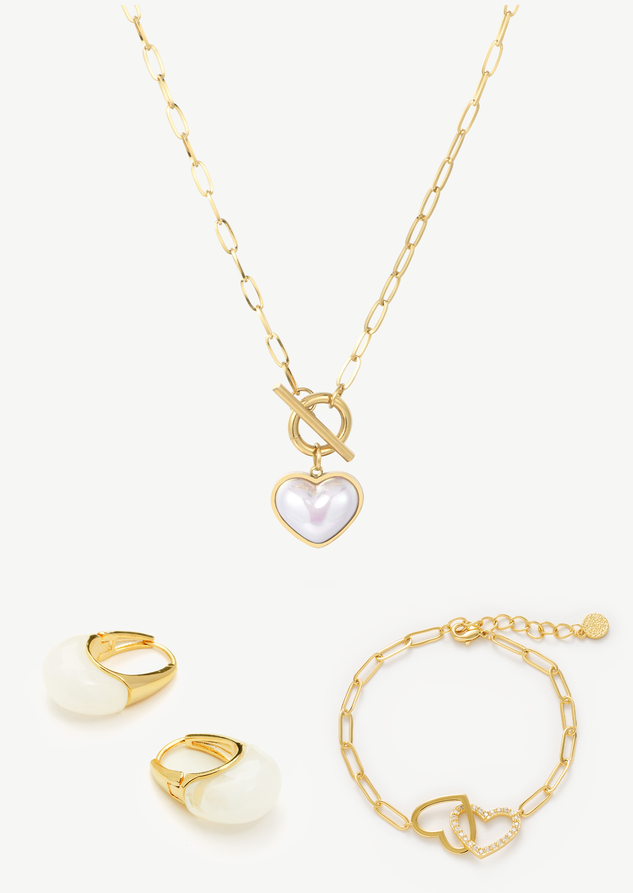 White Bliss Heart Set