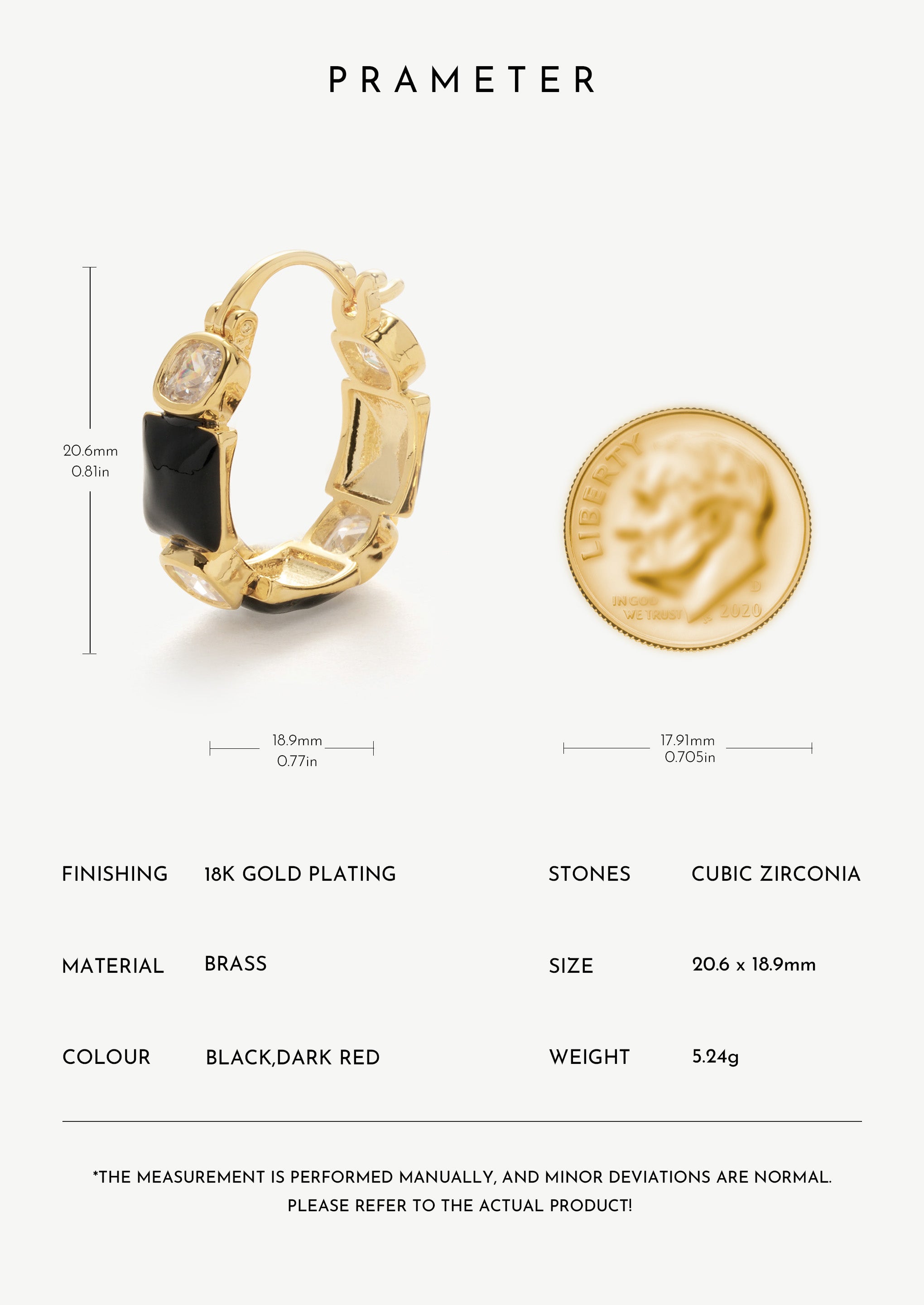 Contrast Color Hoop Earrings