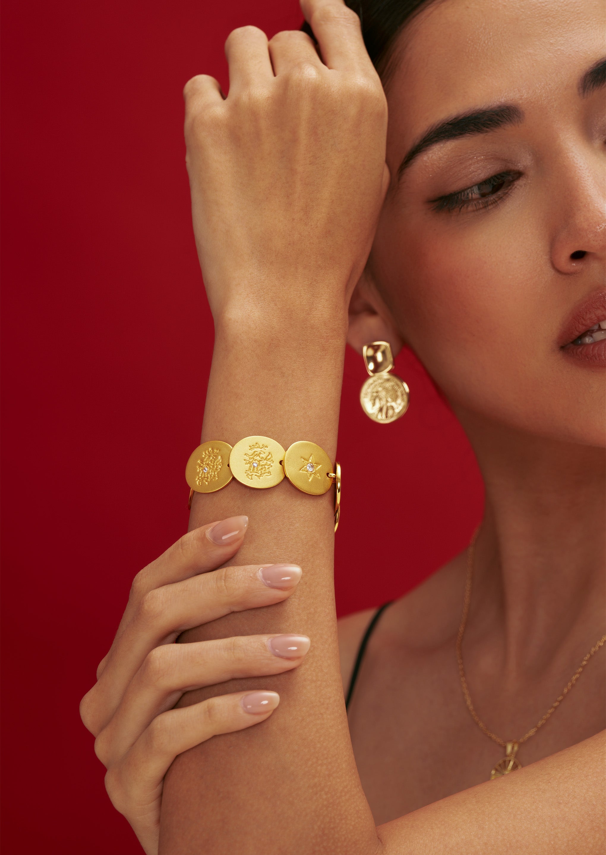 Hexagram Oval Link Bracelet