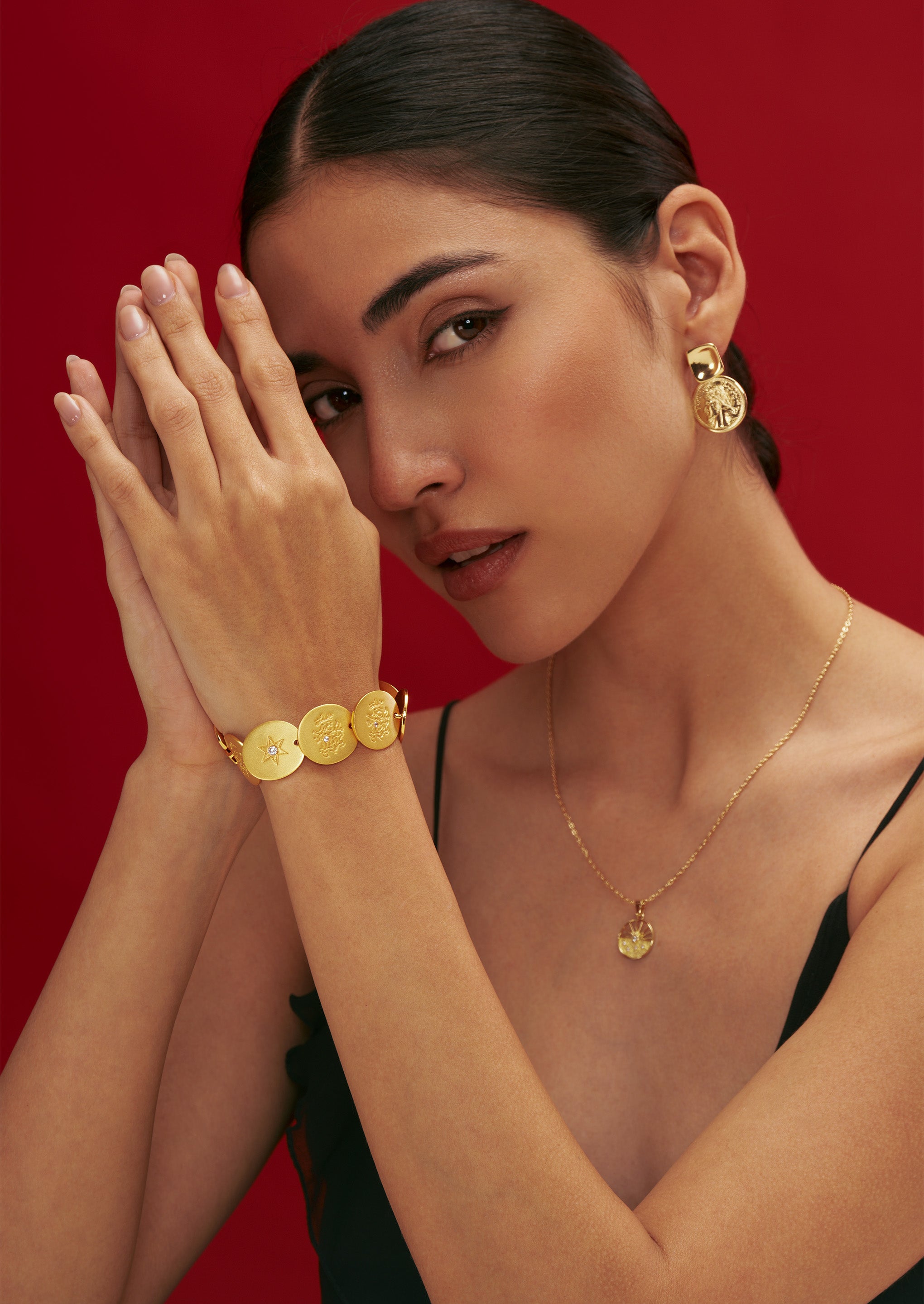 Hexagram Oval Link Bracelet