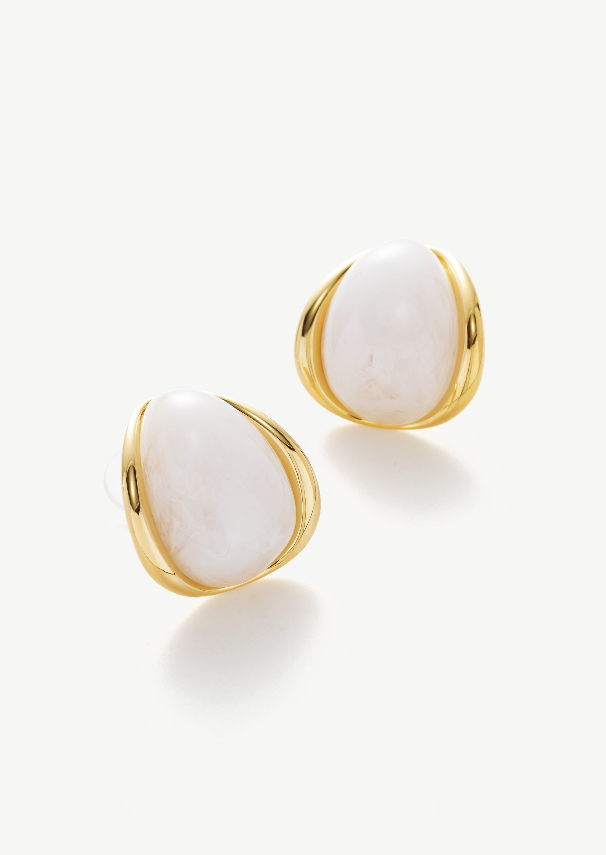 Wrapped Oval Stud Earrings