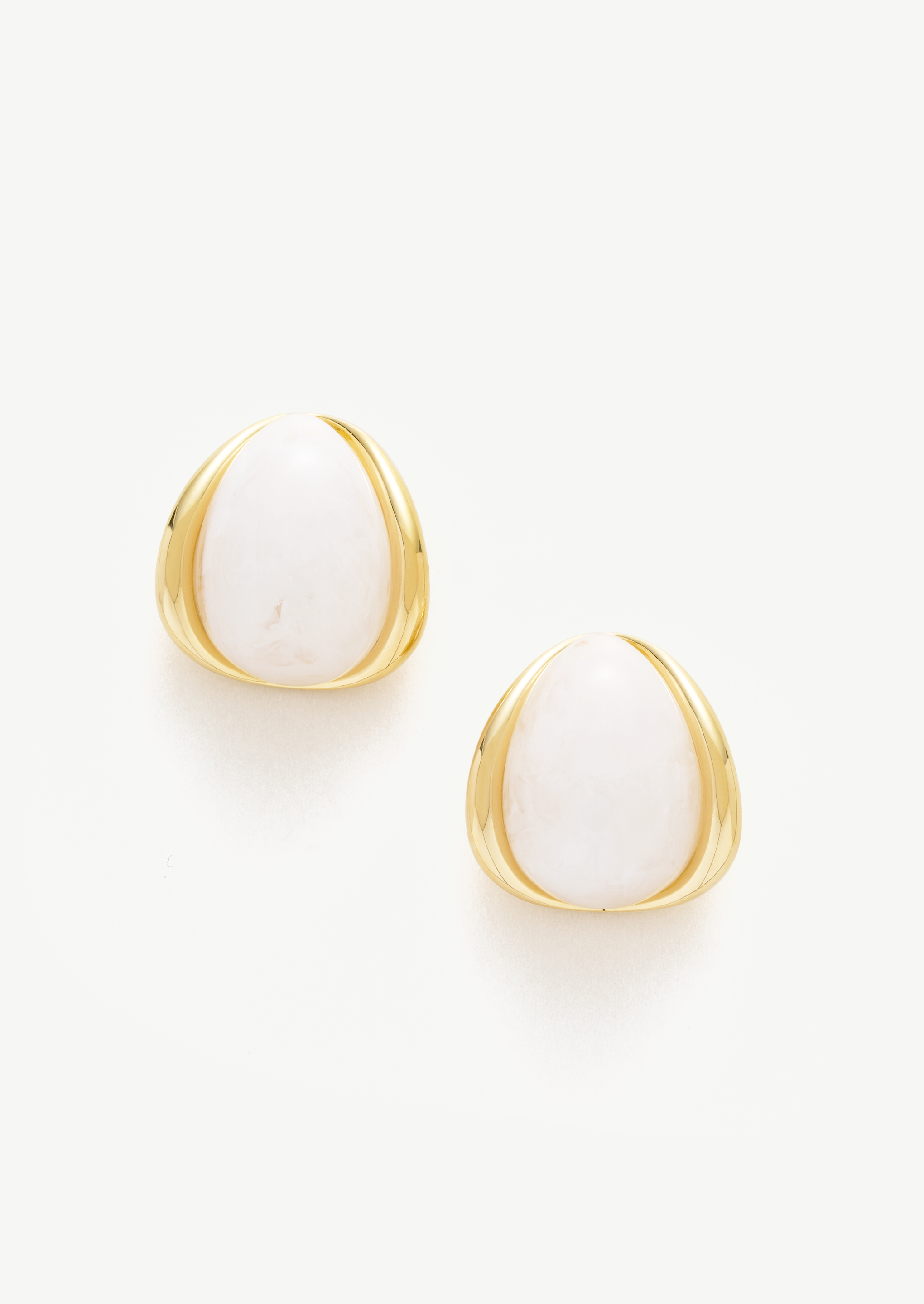 Wrapped Oval Stud Earrings