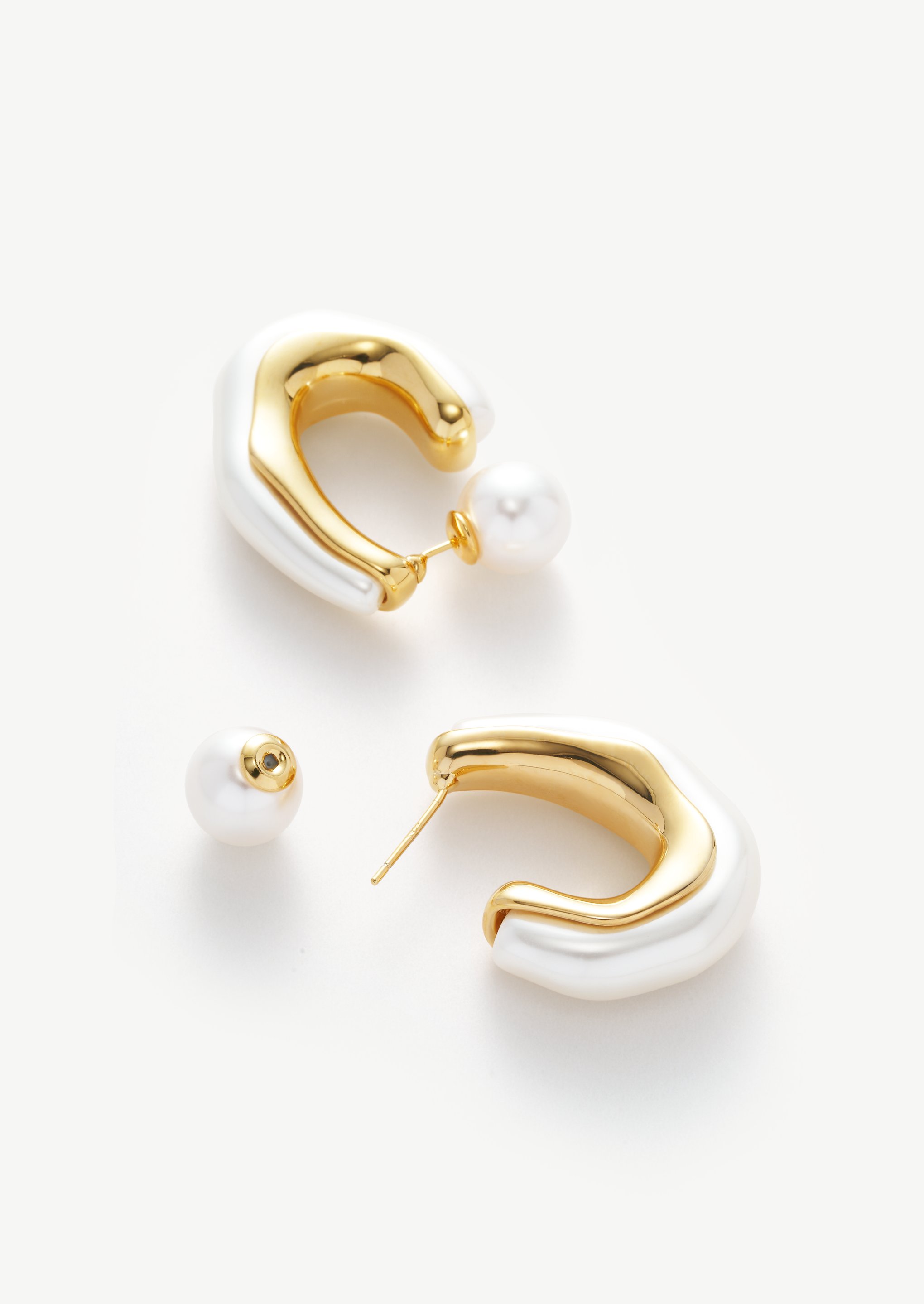Pearl Hoop Statement Earrings