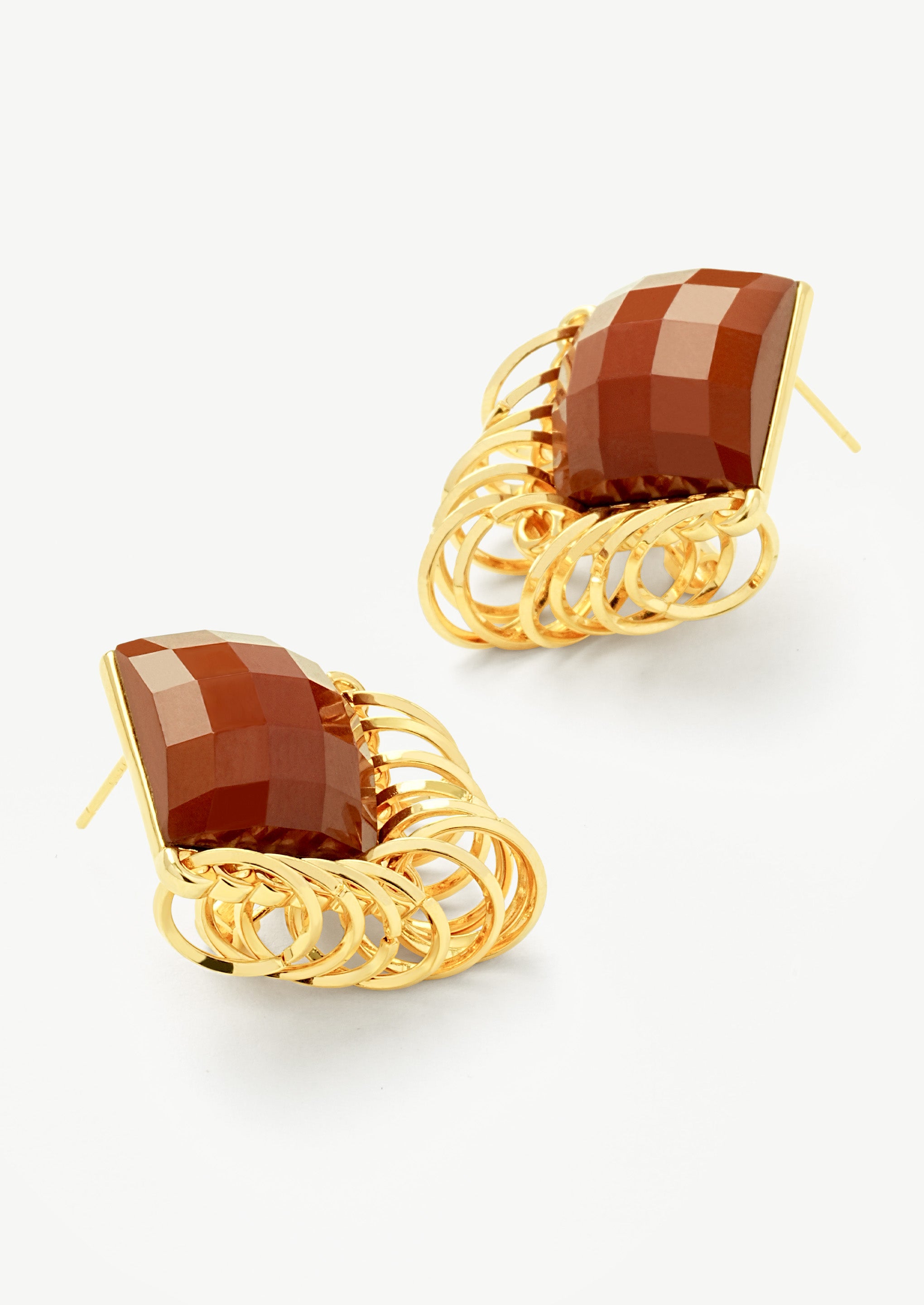 Plaid Oversized Stud Earrings