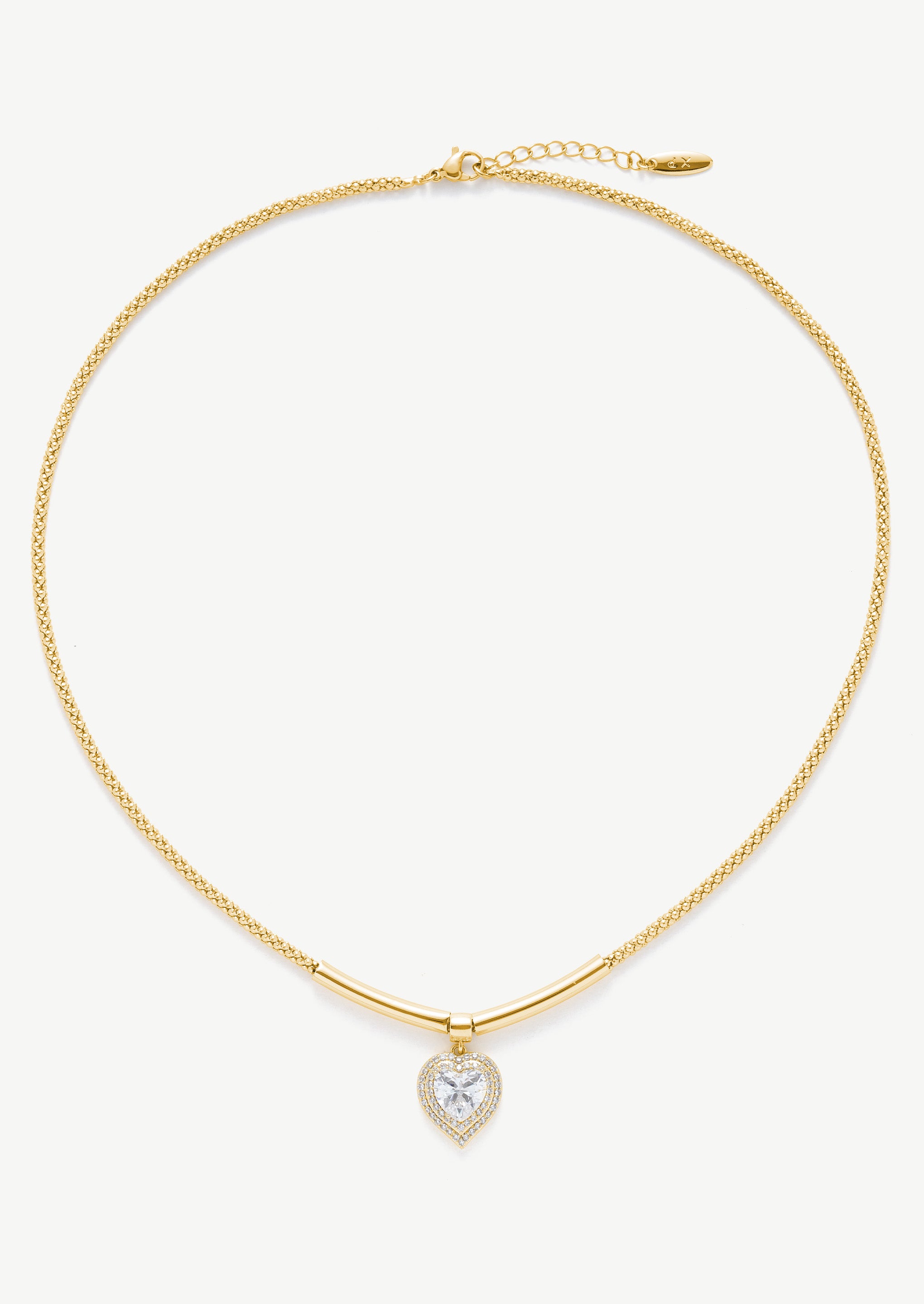 Heart Gemstone Pendant Necklace