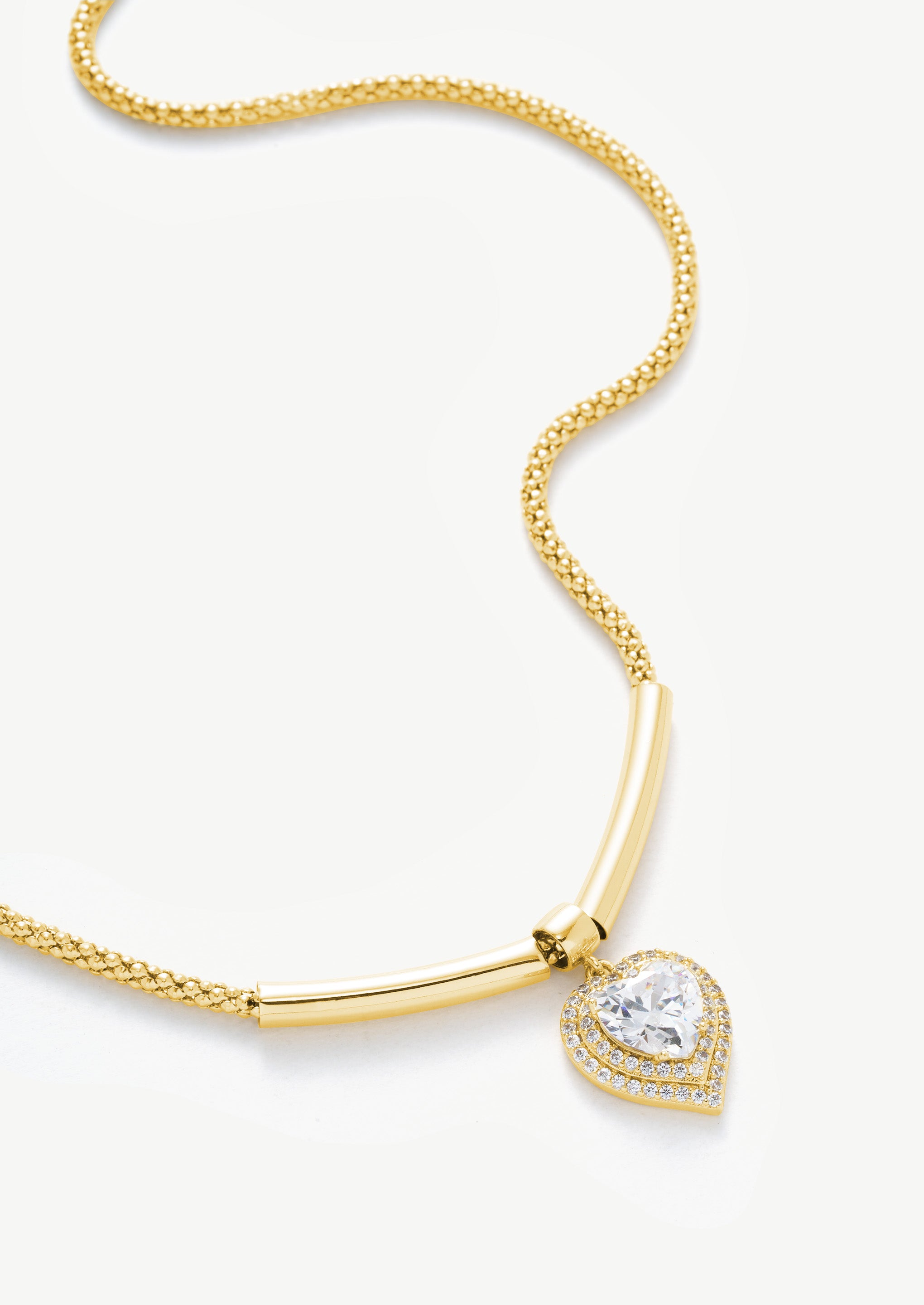 Heart Gemstone Pendant Necklace