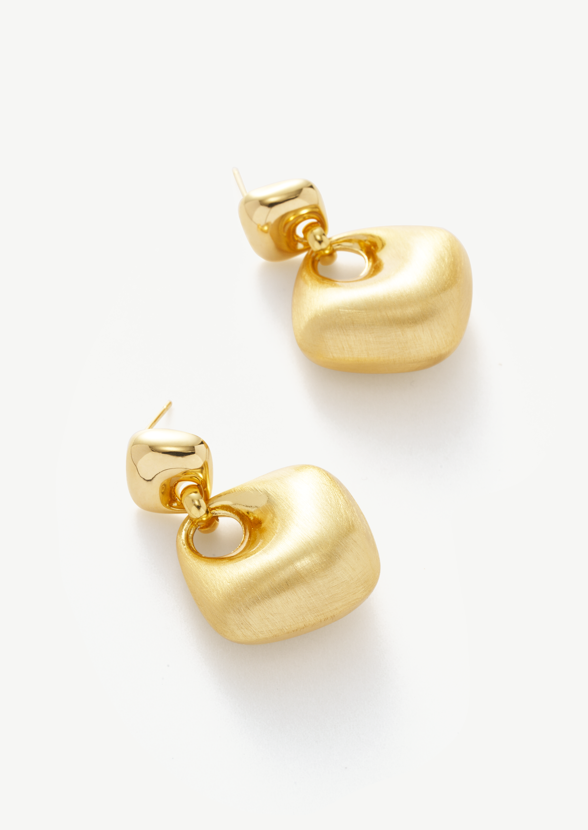 Textured Square Drop Earrings