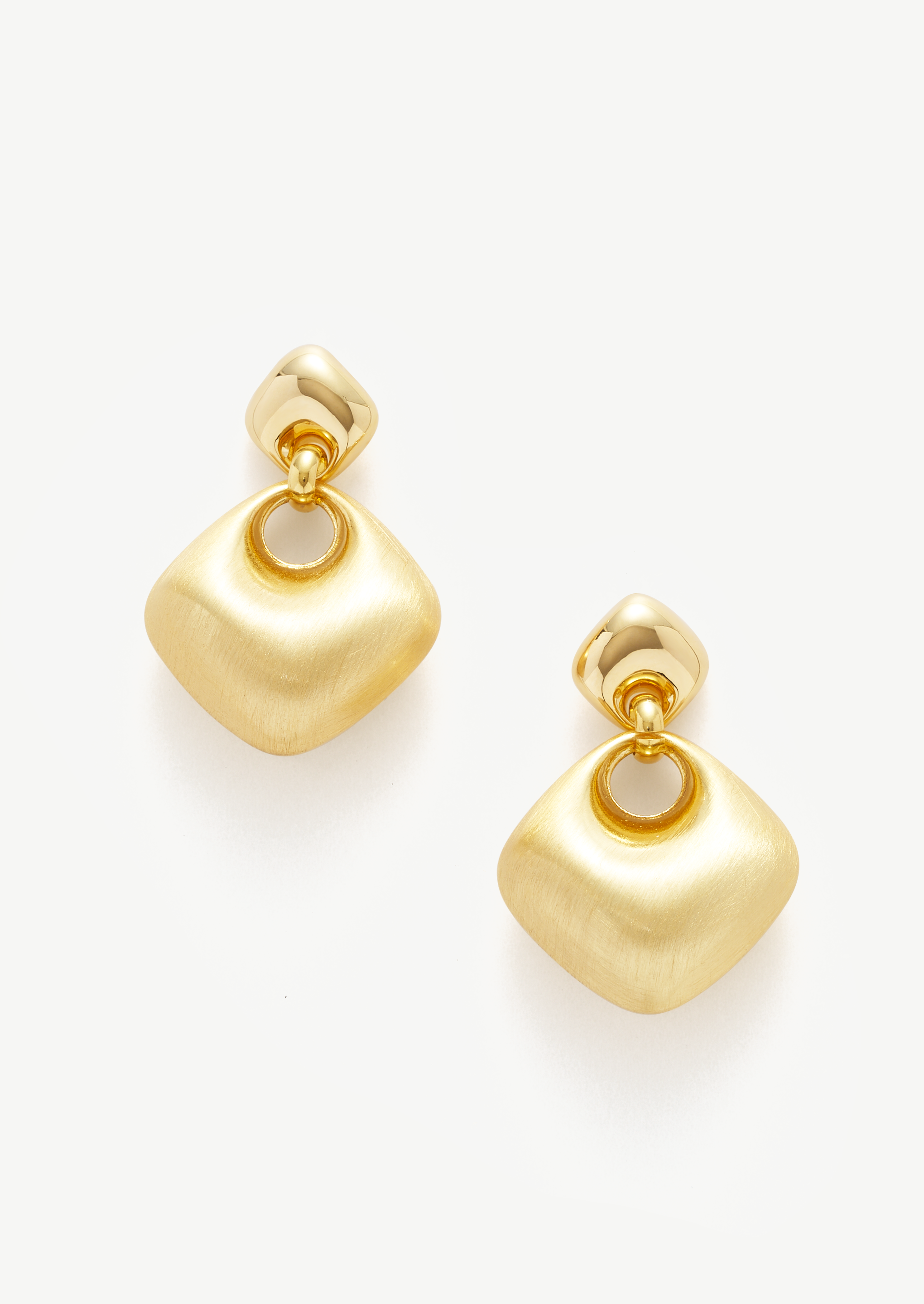 Textured Square Drop Earrings