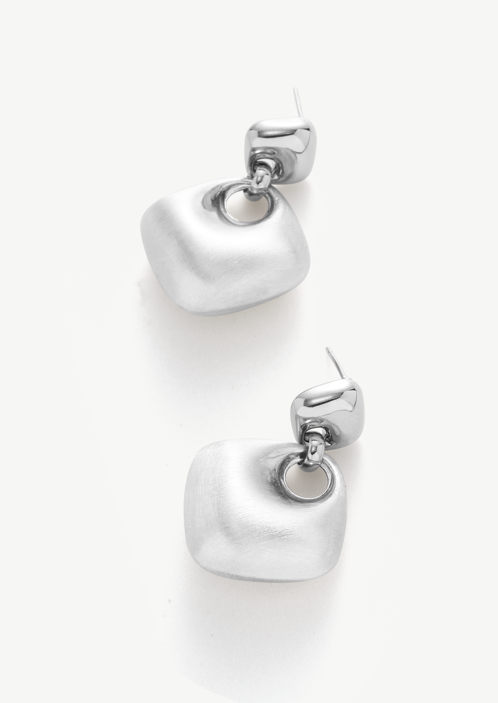 Textured Square Drop Earrings