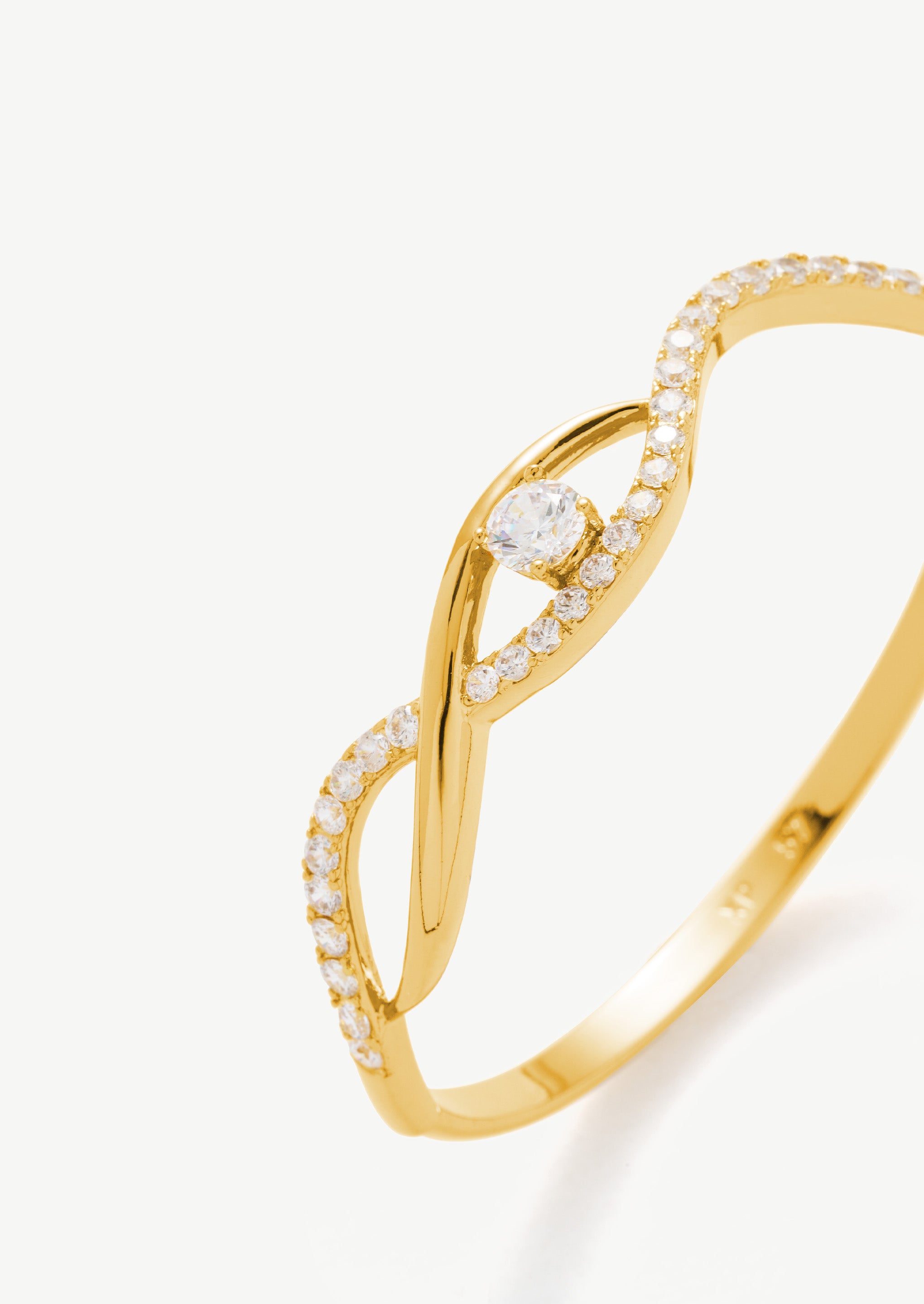 Curved Eye Bangle Bracelet