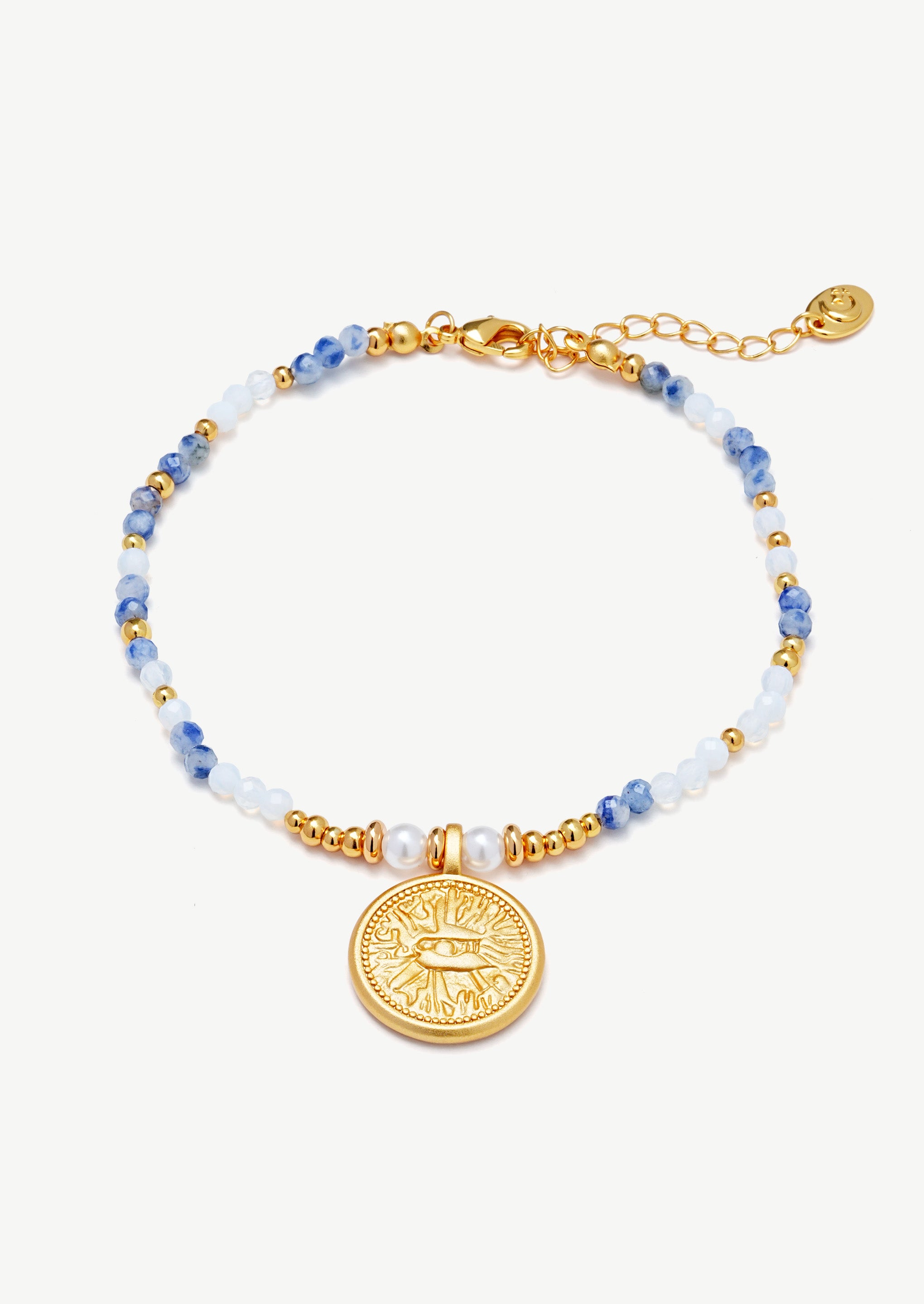 Coin Charm Beaded Bracelet