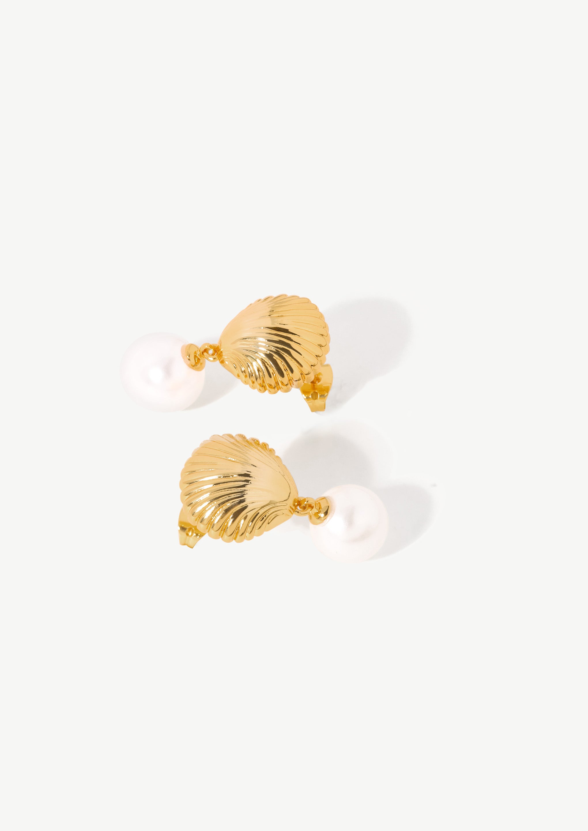 Shell Pearl Drop Earrings