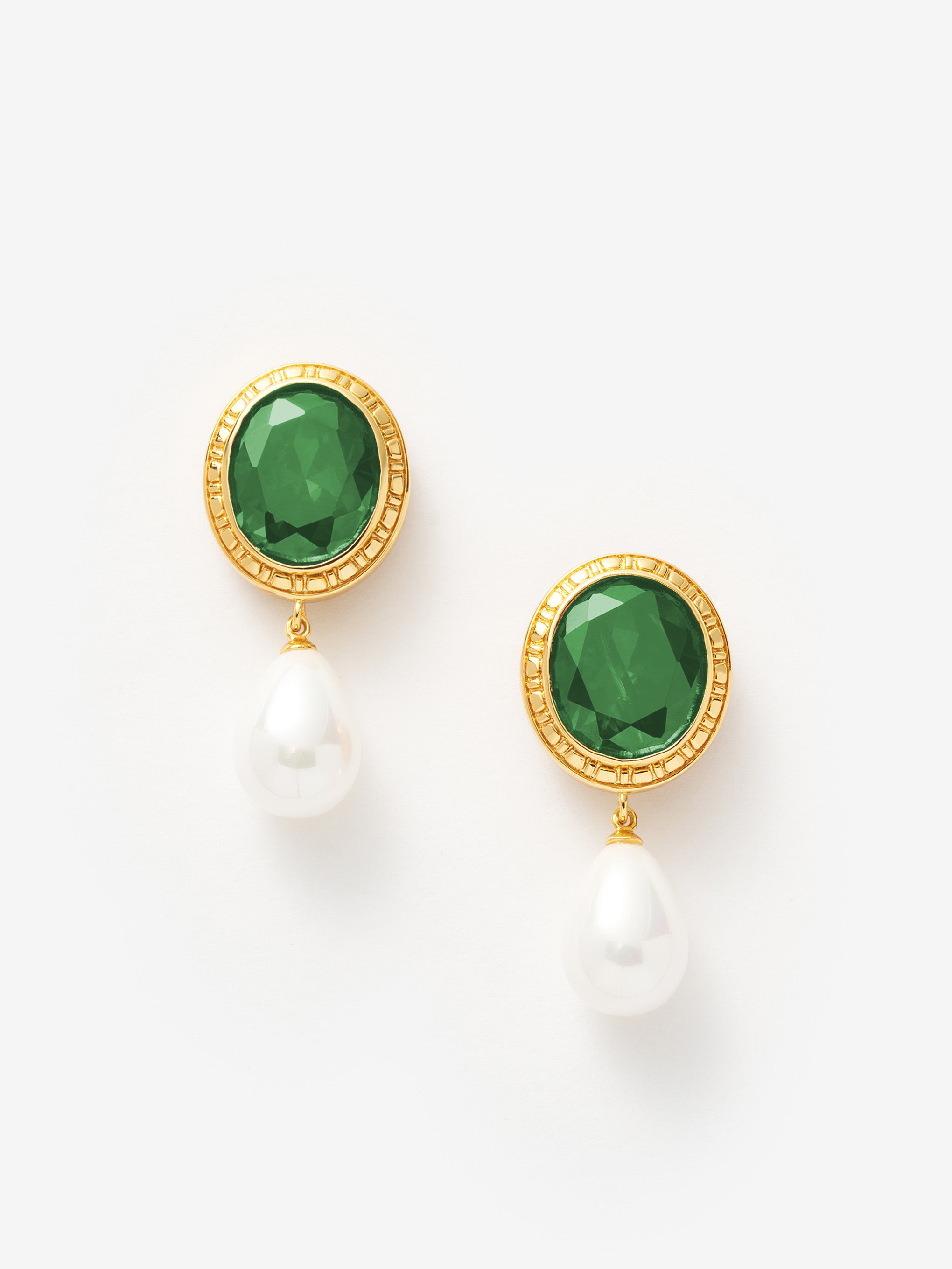 Pearl Drop Statement Earrings