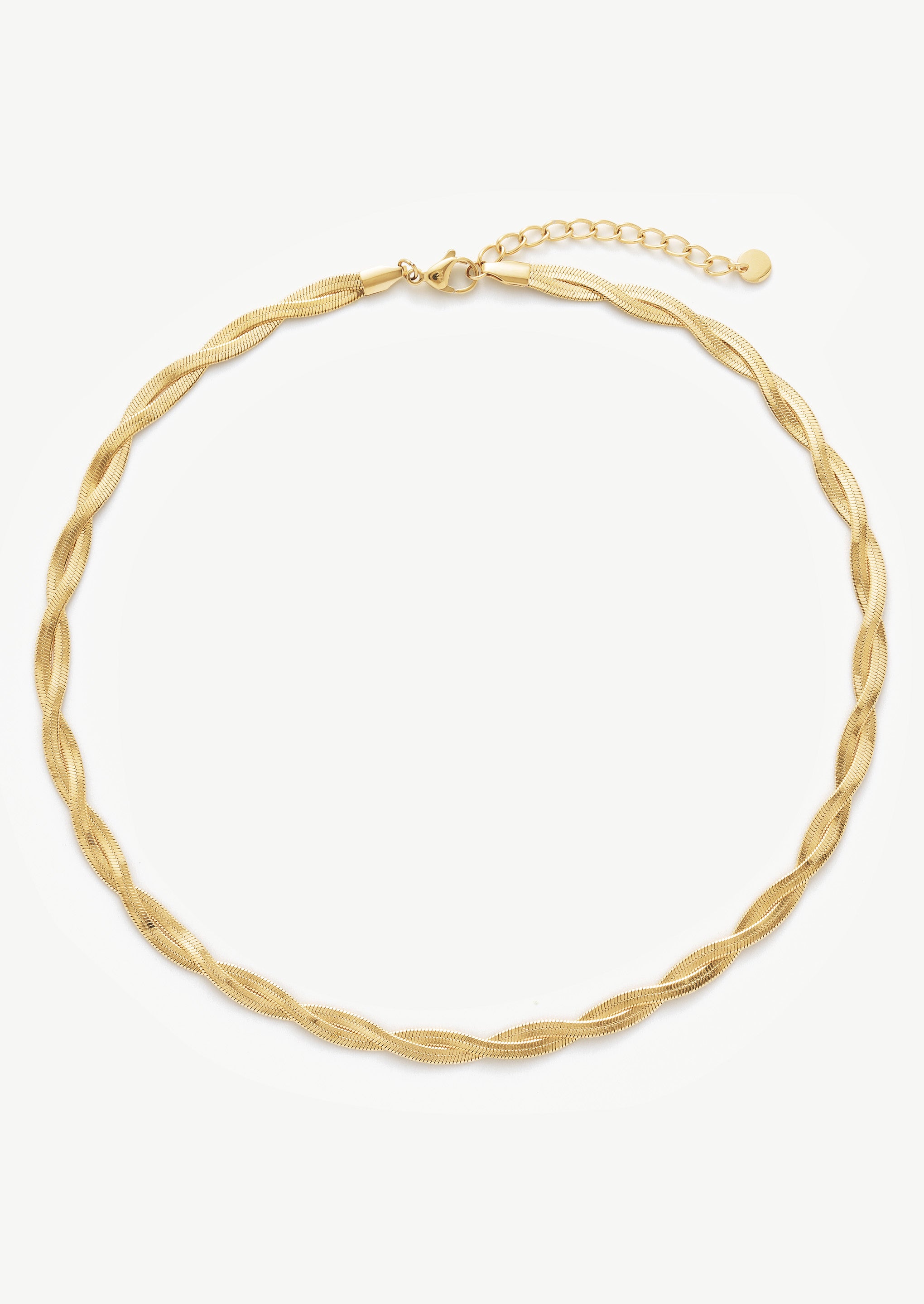 Gold Plated Twist Chain Necklace