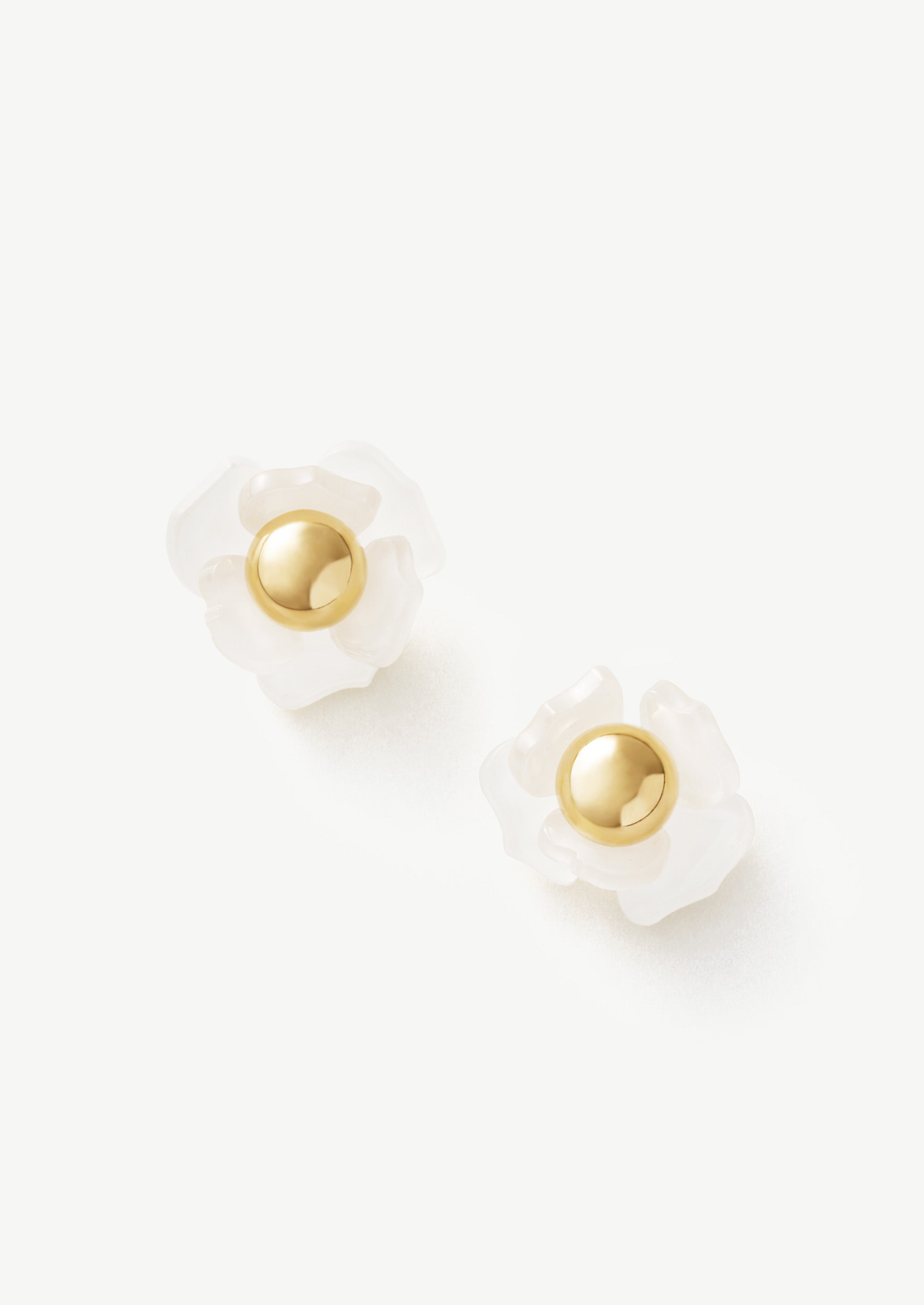 Flower Translucent Gold Earrings