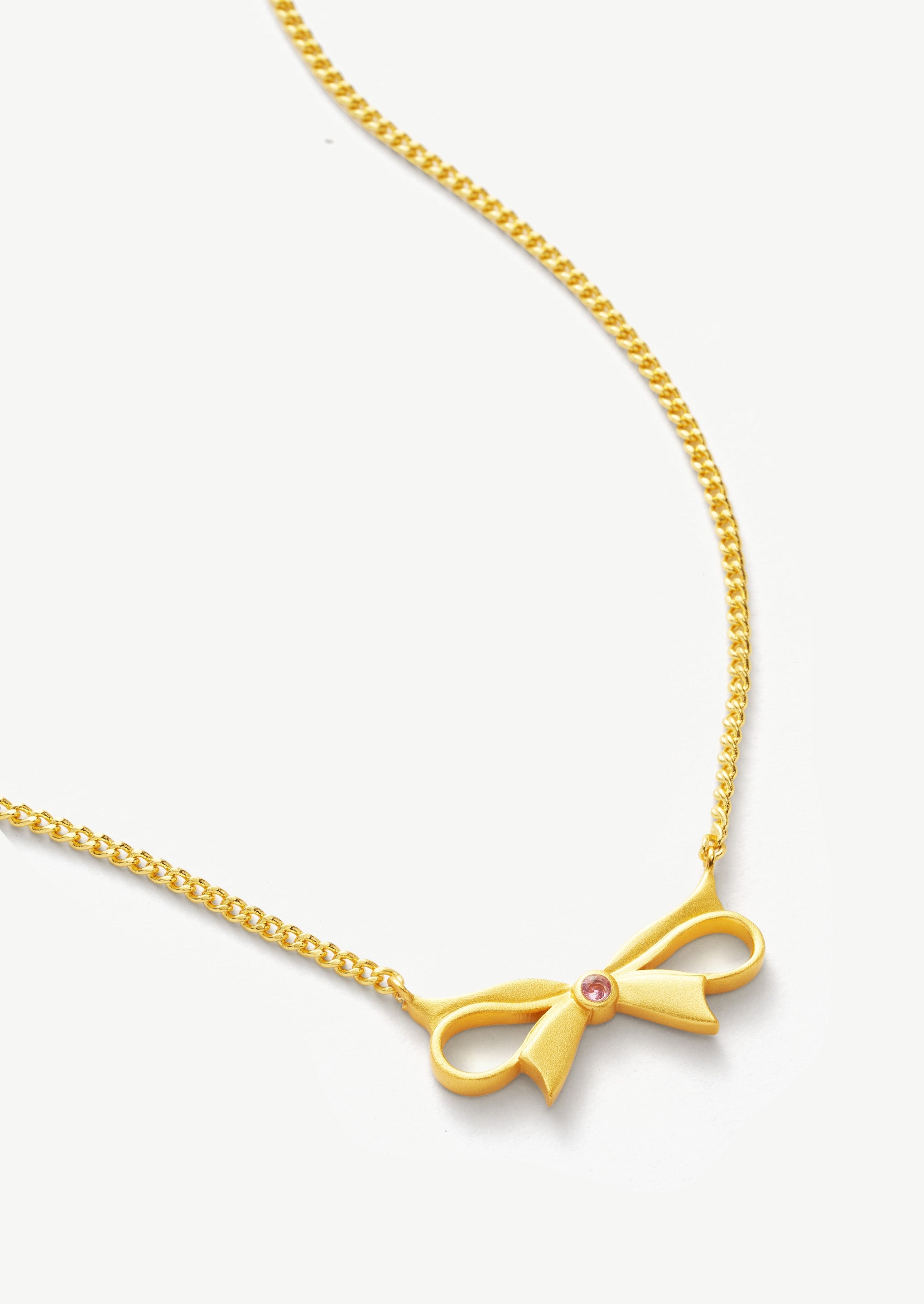Ribbon Bow Pendant Necklace