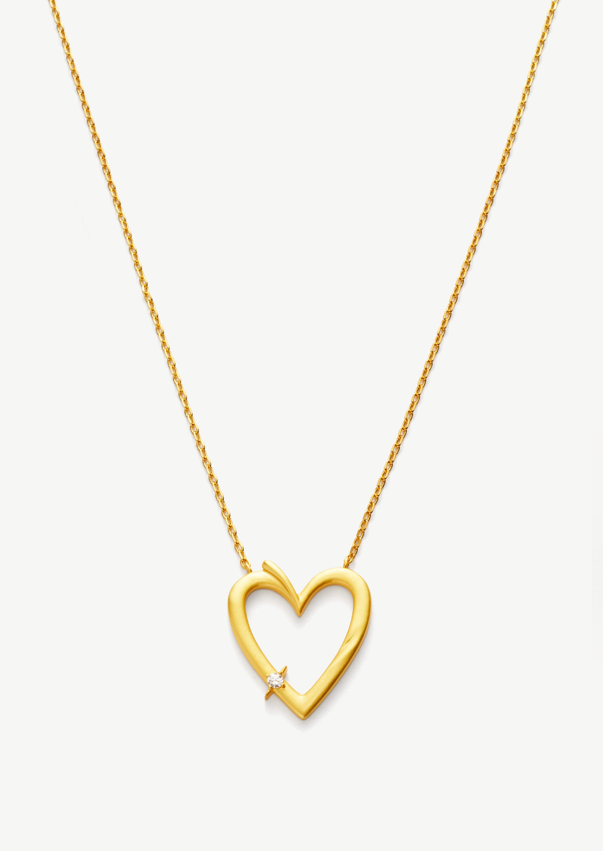 Open Heart Pendant Necklace