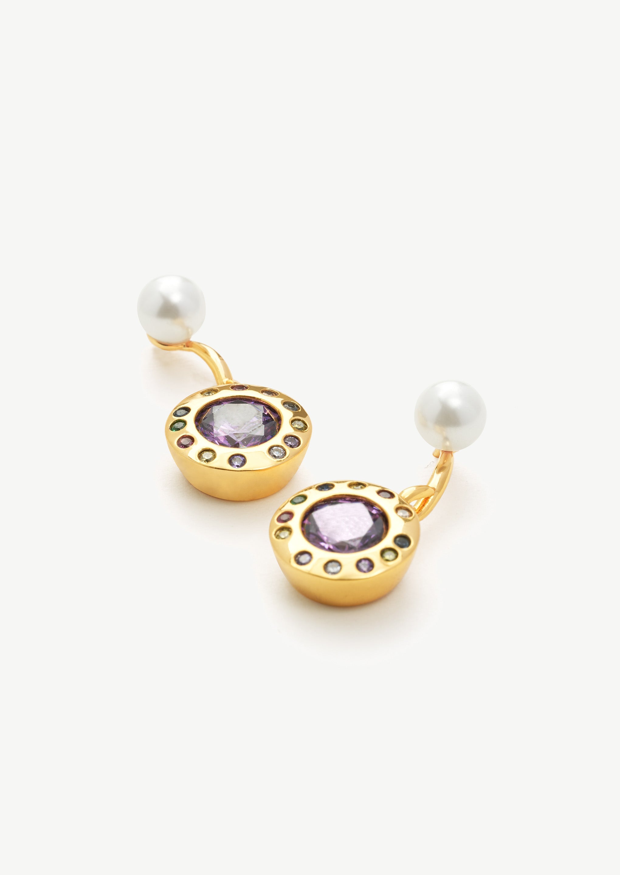Pearl Gemstone Stud Earrings
