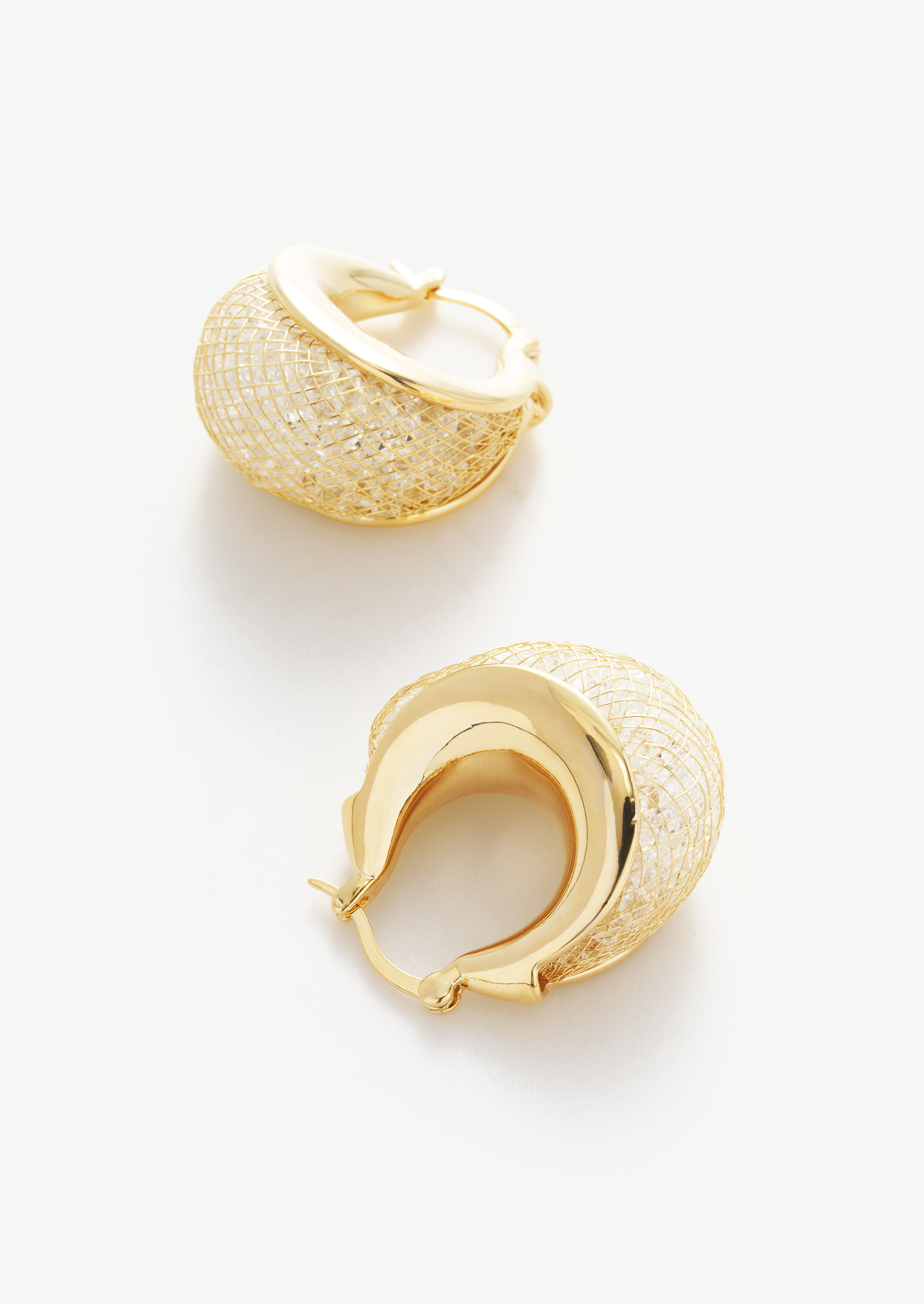 Pave Chubby Hoop Earrings