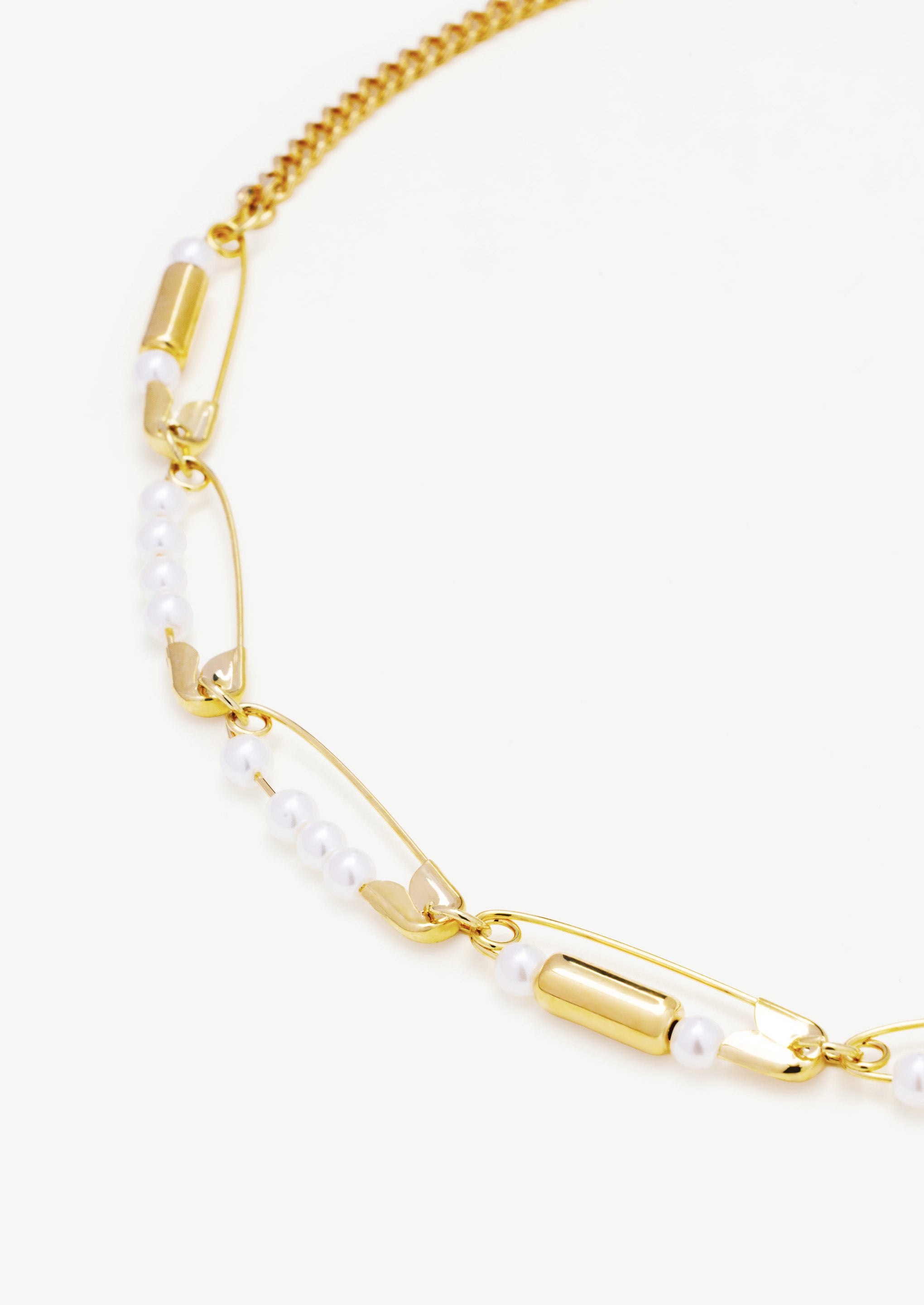 Brooch Pearl Beaded Necklace