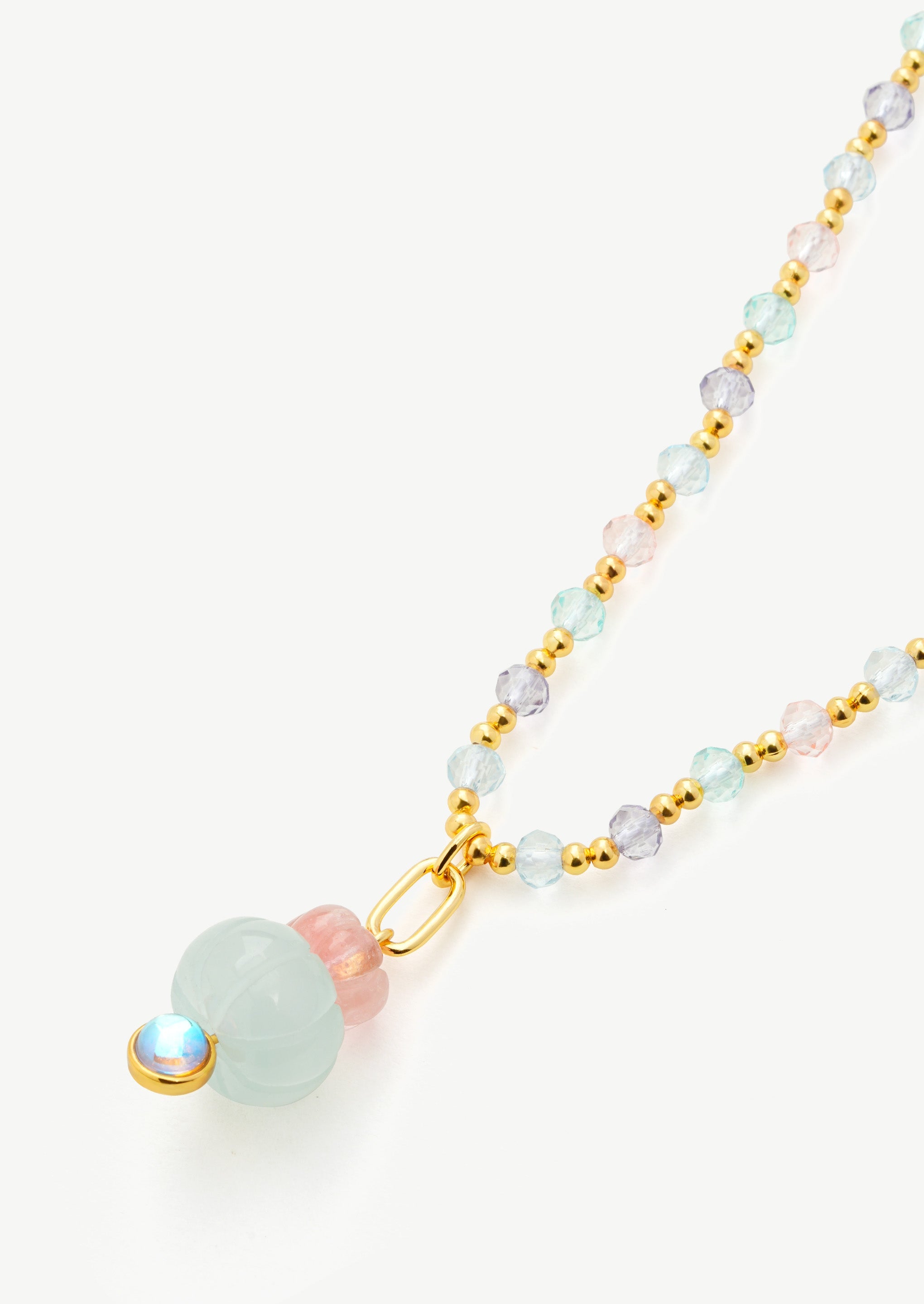 Puffy Beaded Pendant Necklace