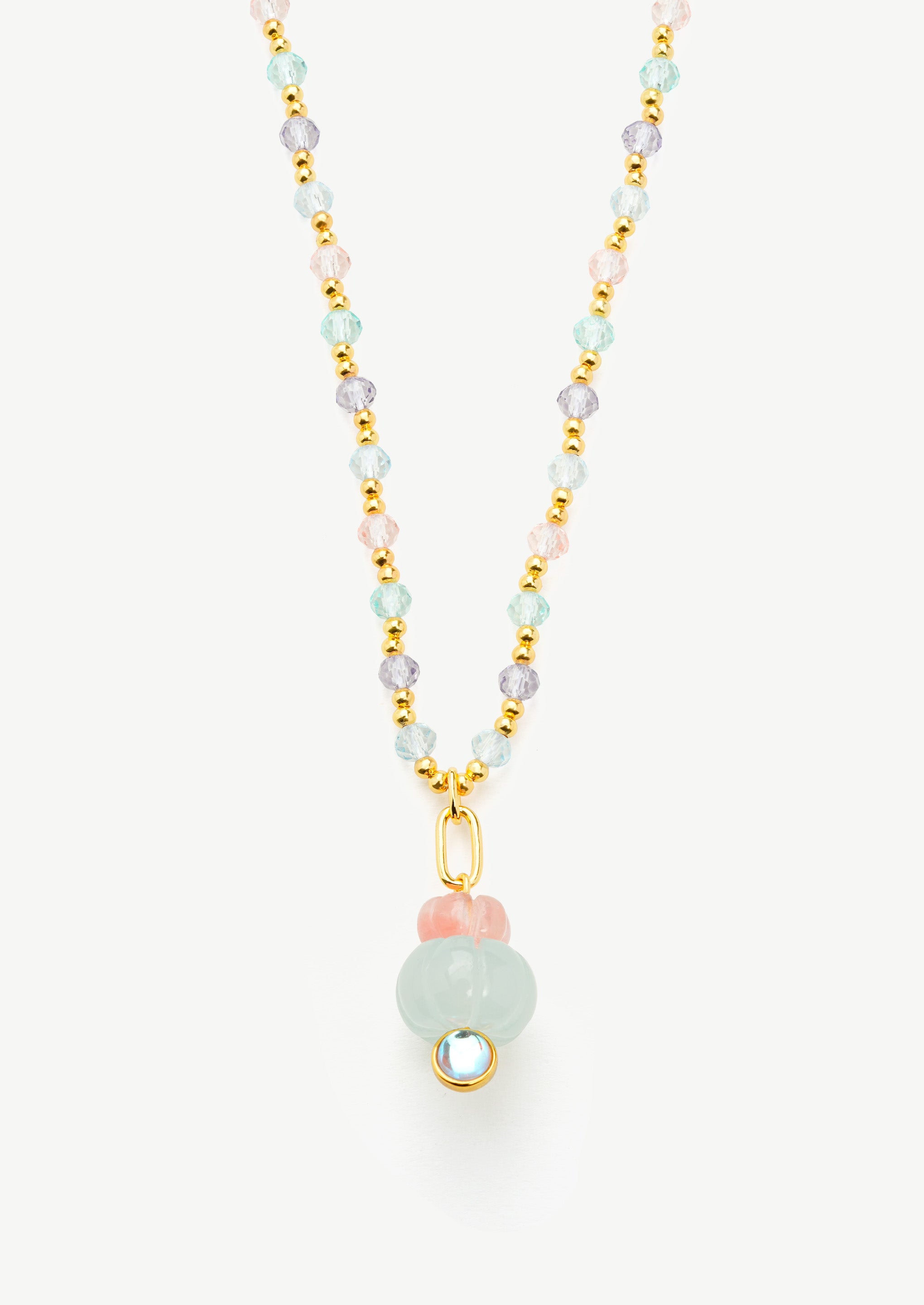 Puffy Beaded Pendant Necklace