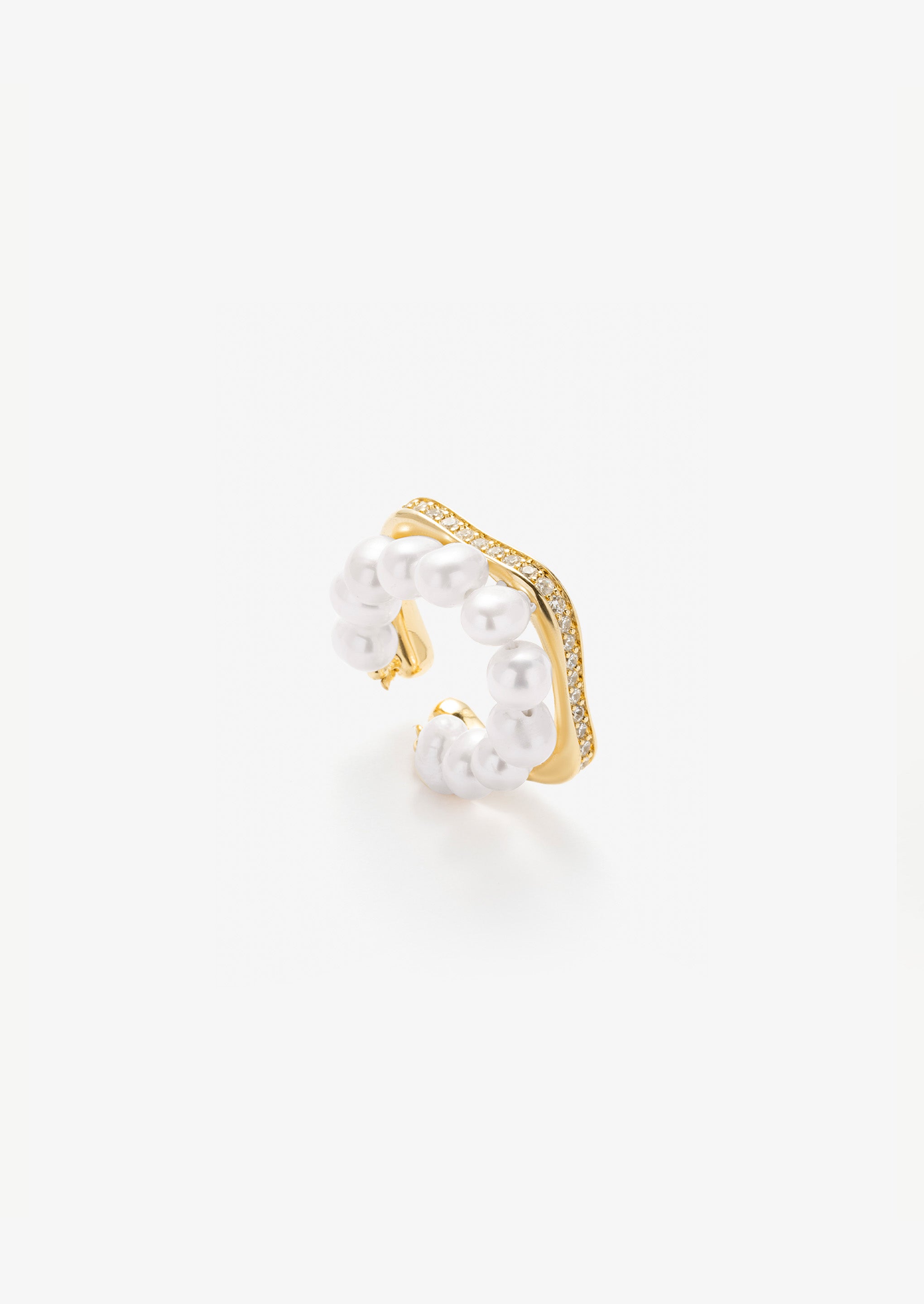 Pearl Double Stacking Ring