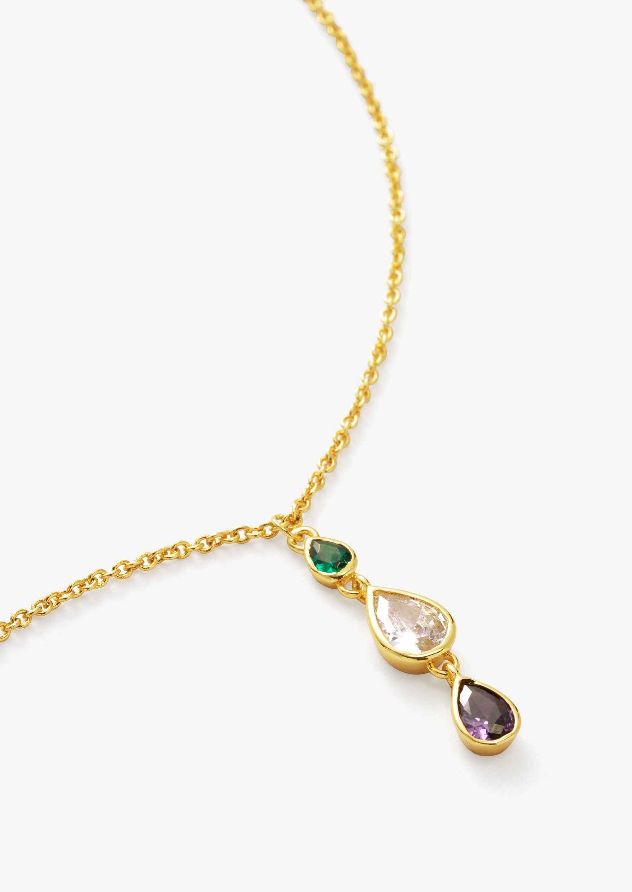 Triple Drop Pendant Necklace