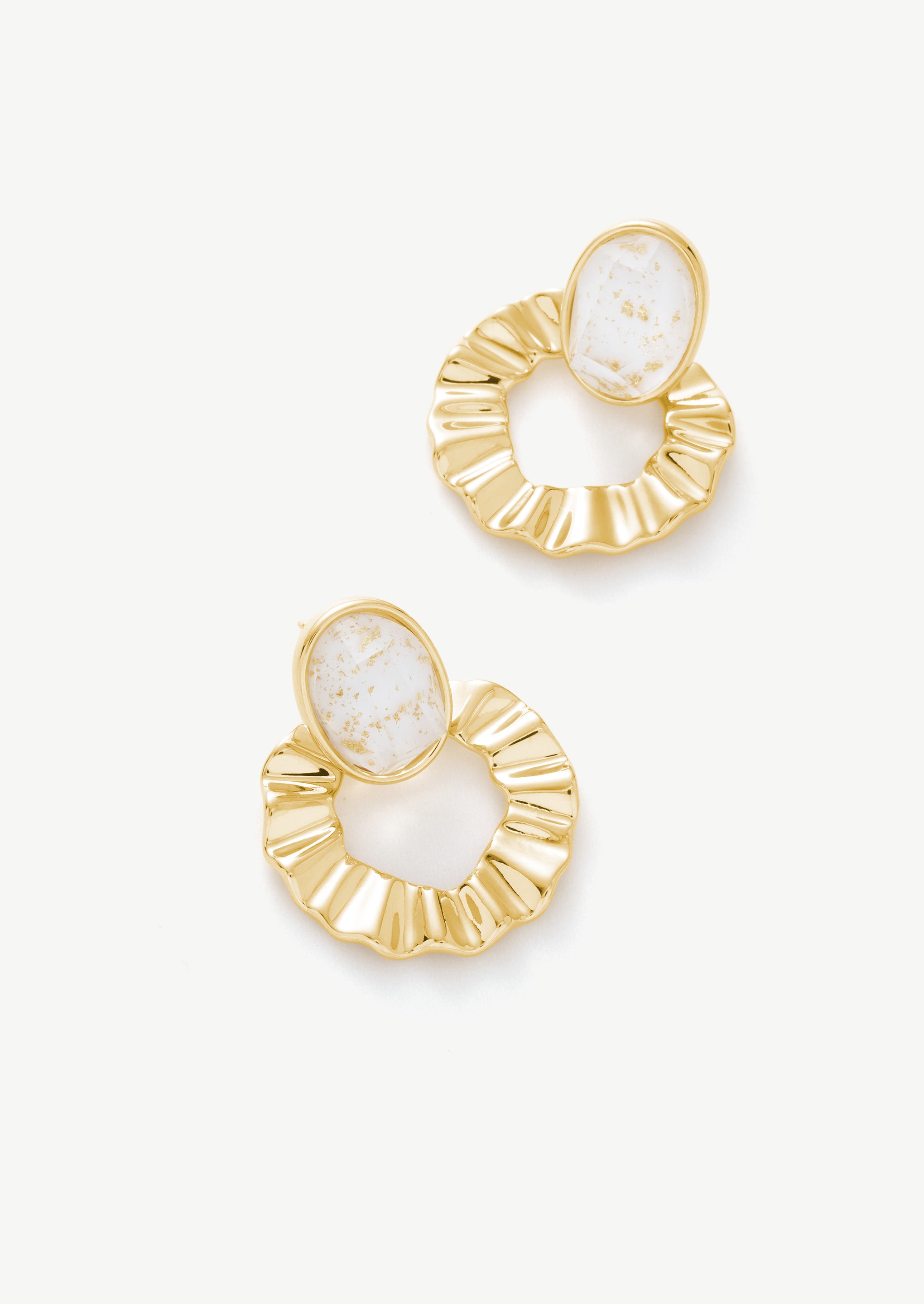 Baroque Textured Statement Earrings