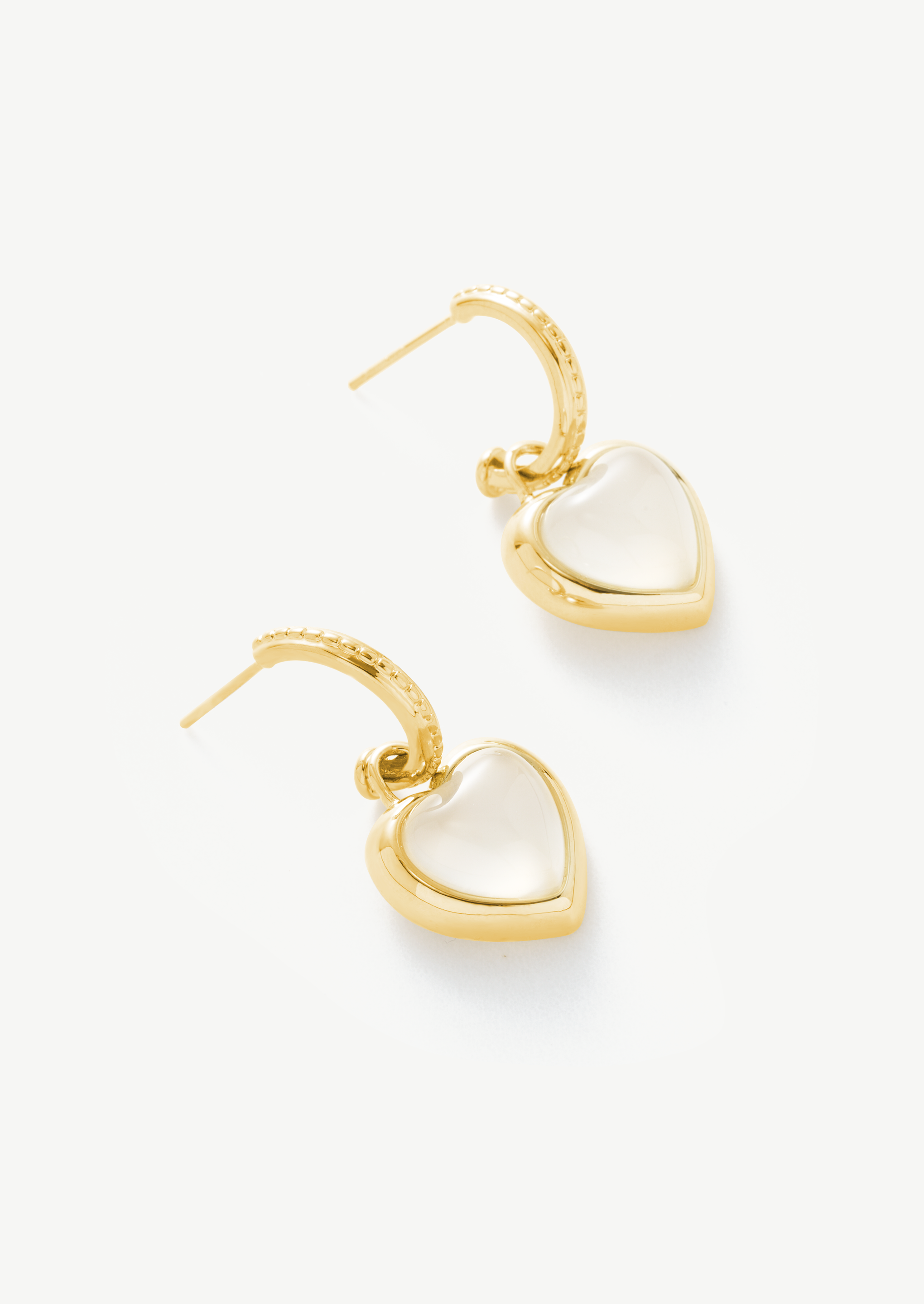 Heart Jade Hoop Earrings