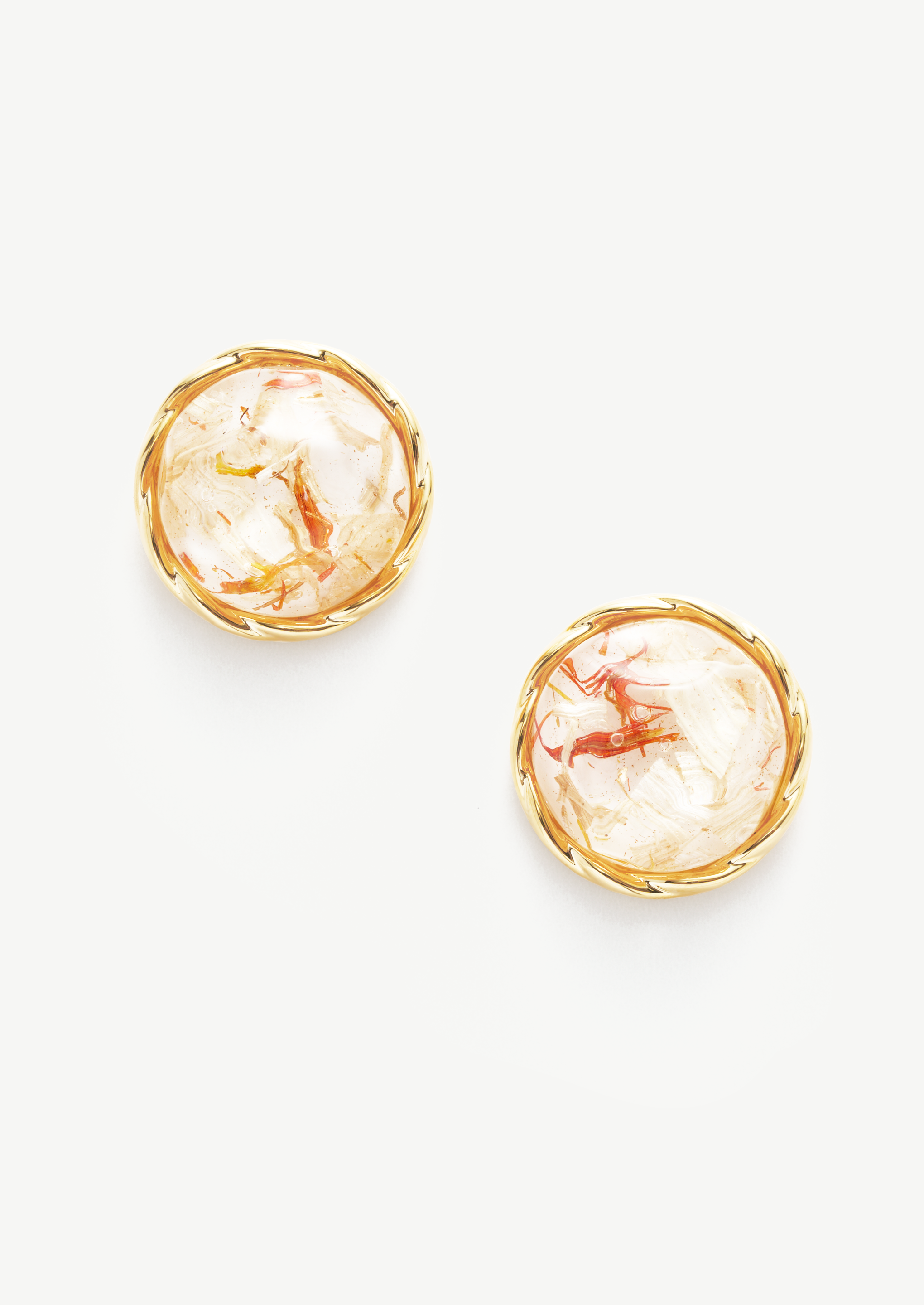 Marbled Rimmed Stud Earrings
