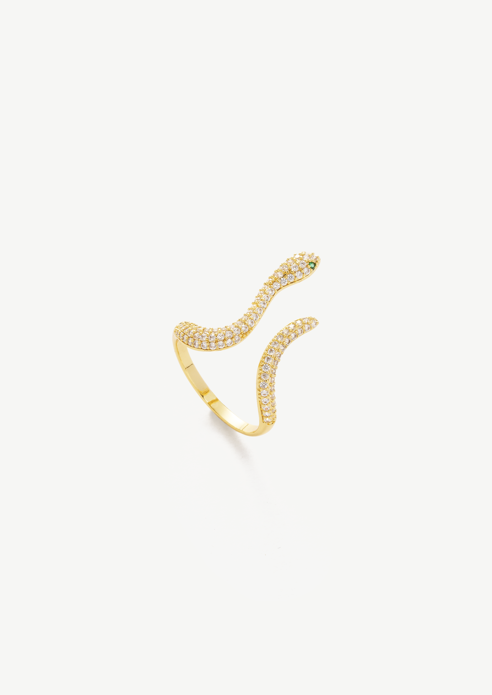 Pave Snake Open Ring