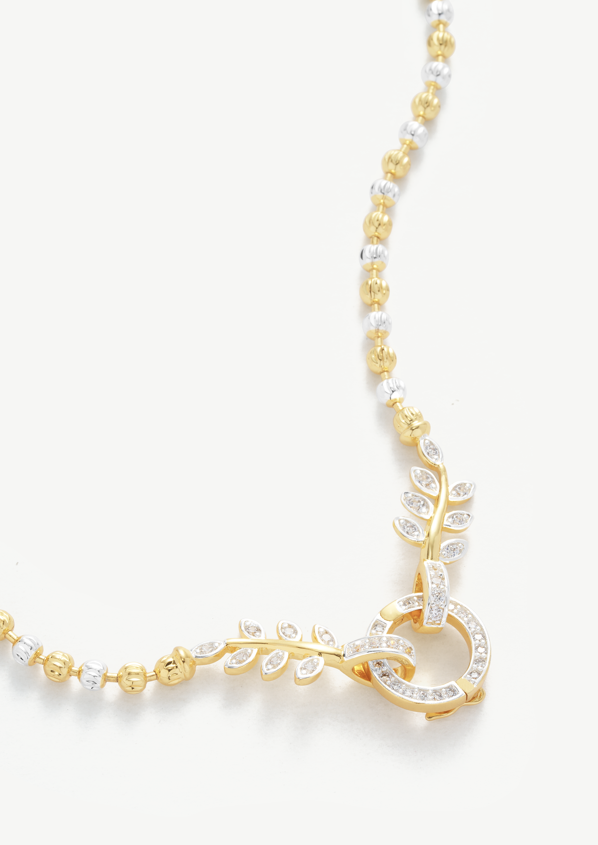 Leaf Hoop Pendant Necklace