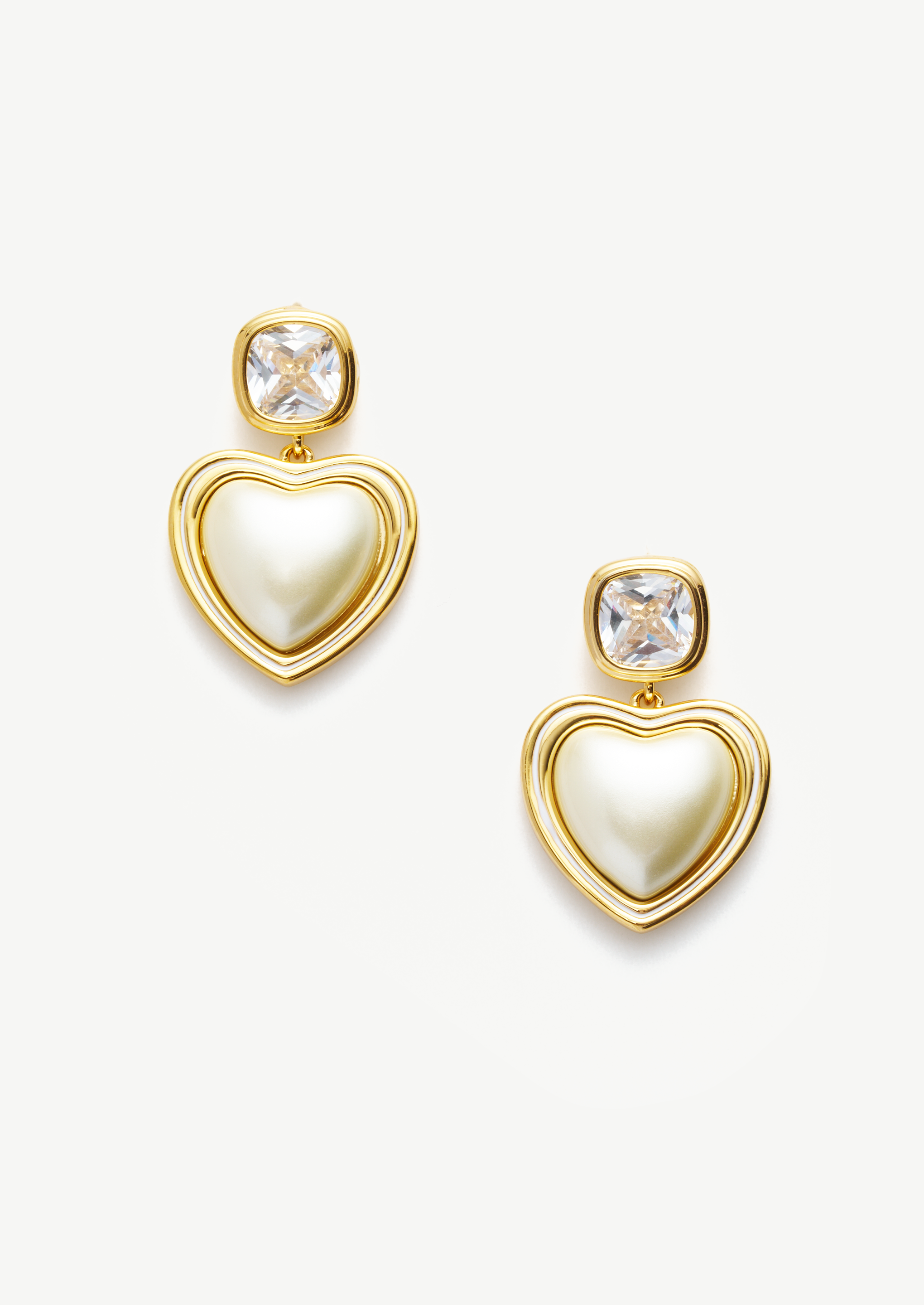 Glam Heart Drop Earrings