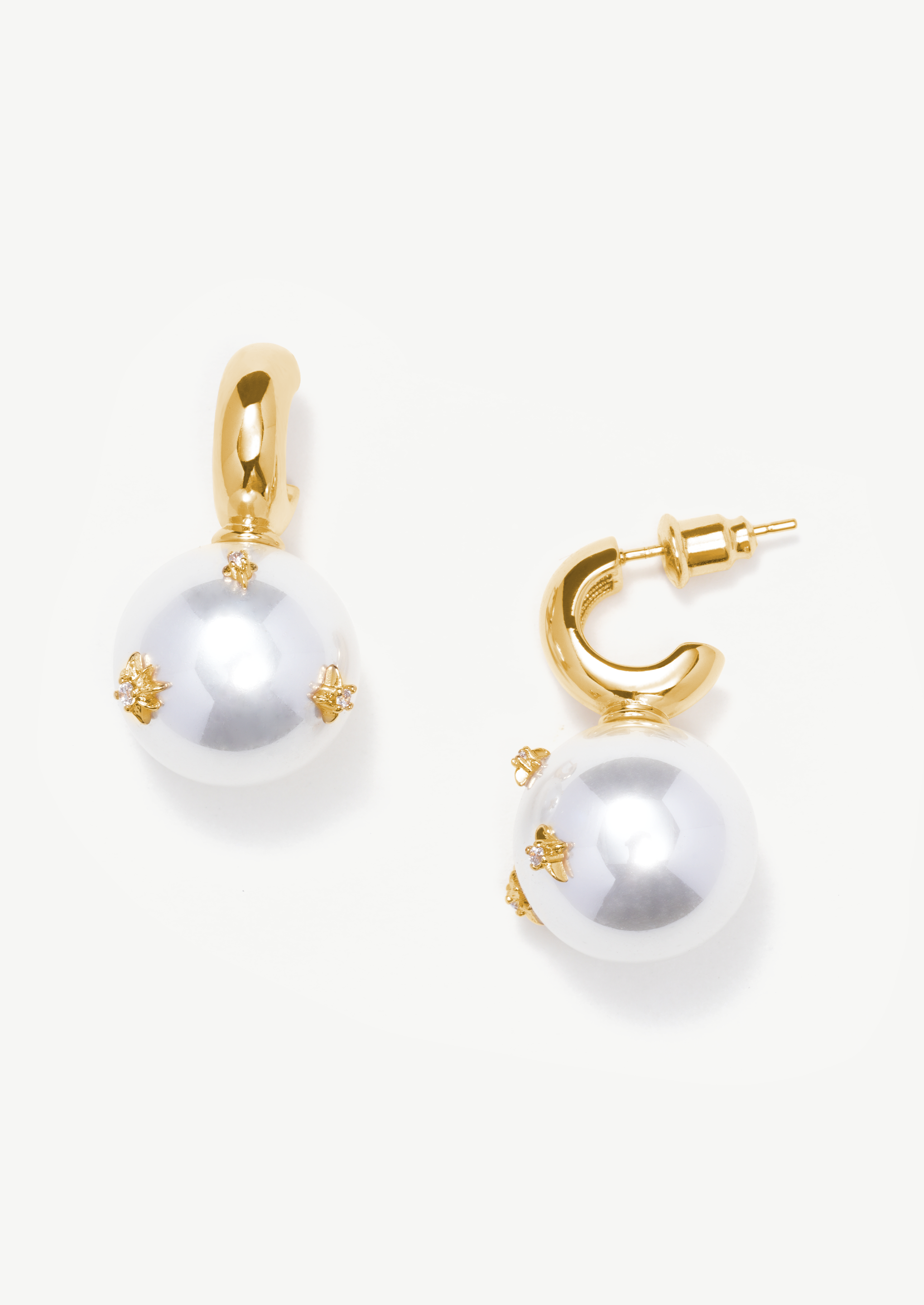 Pearl Star Drop Earrings