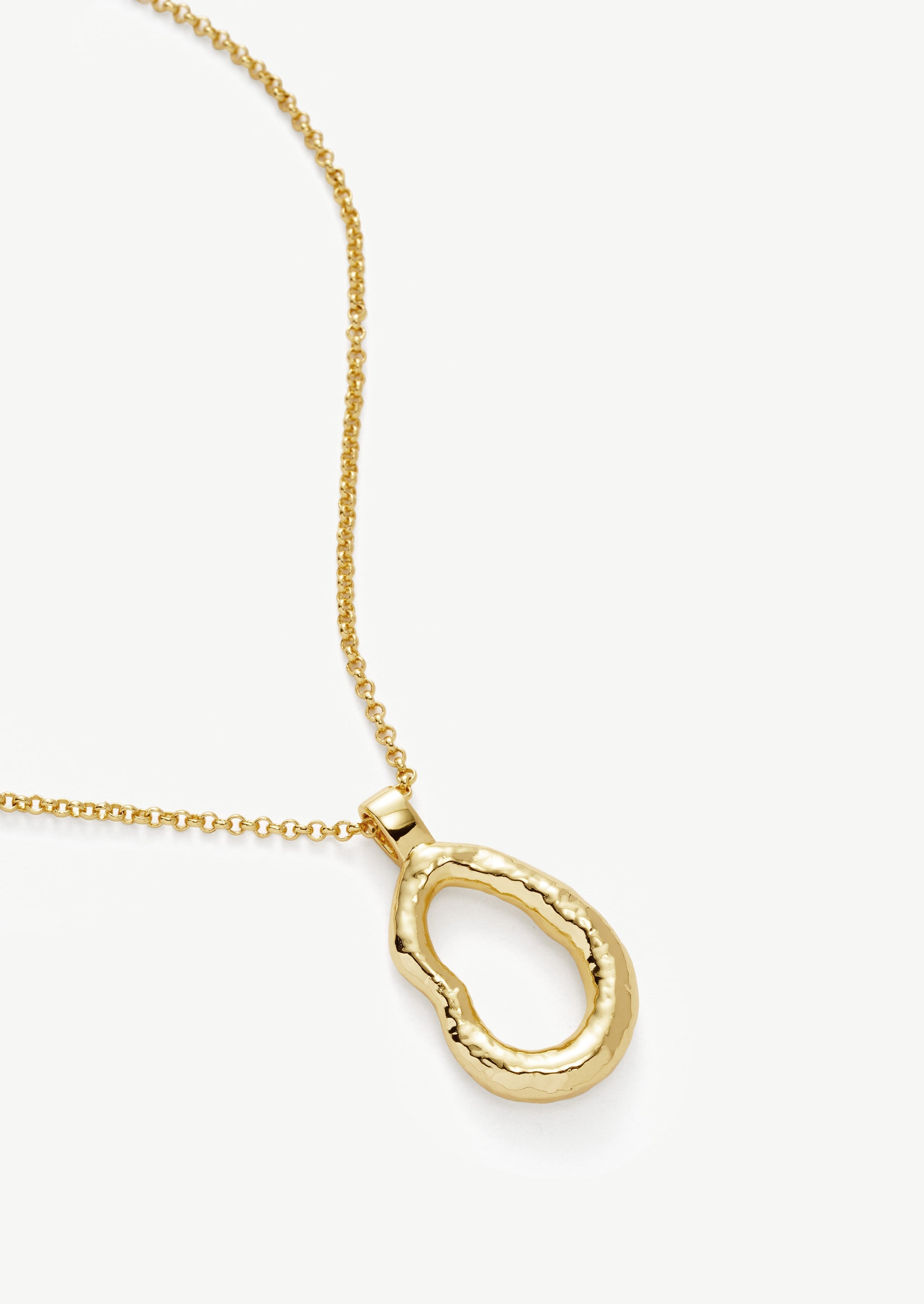 Molten Circular Pendant Necklace