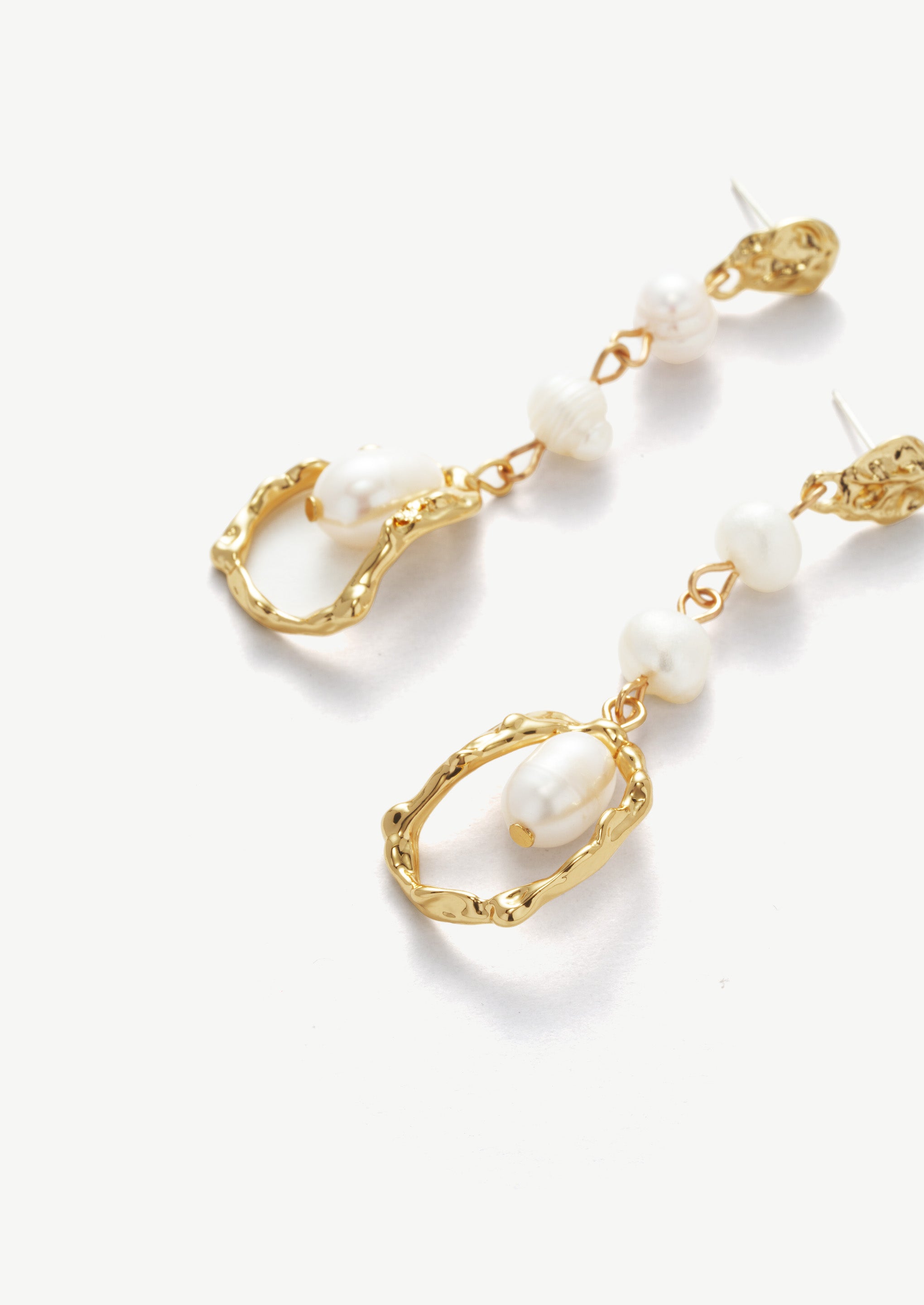 Pearl Beaded Drop Earrings