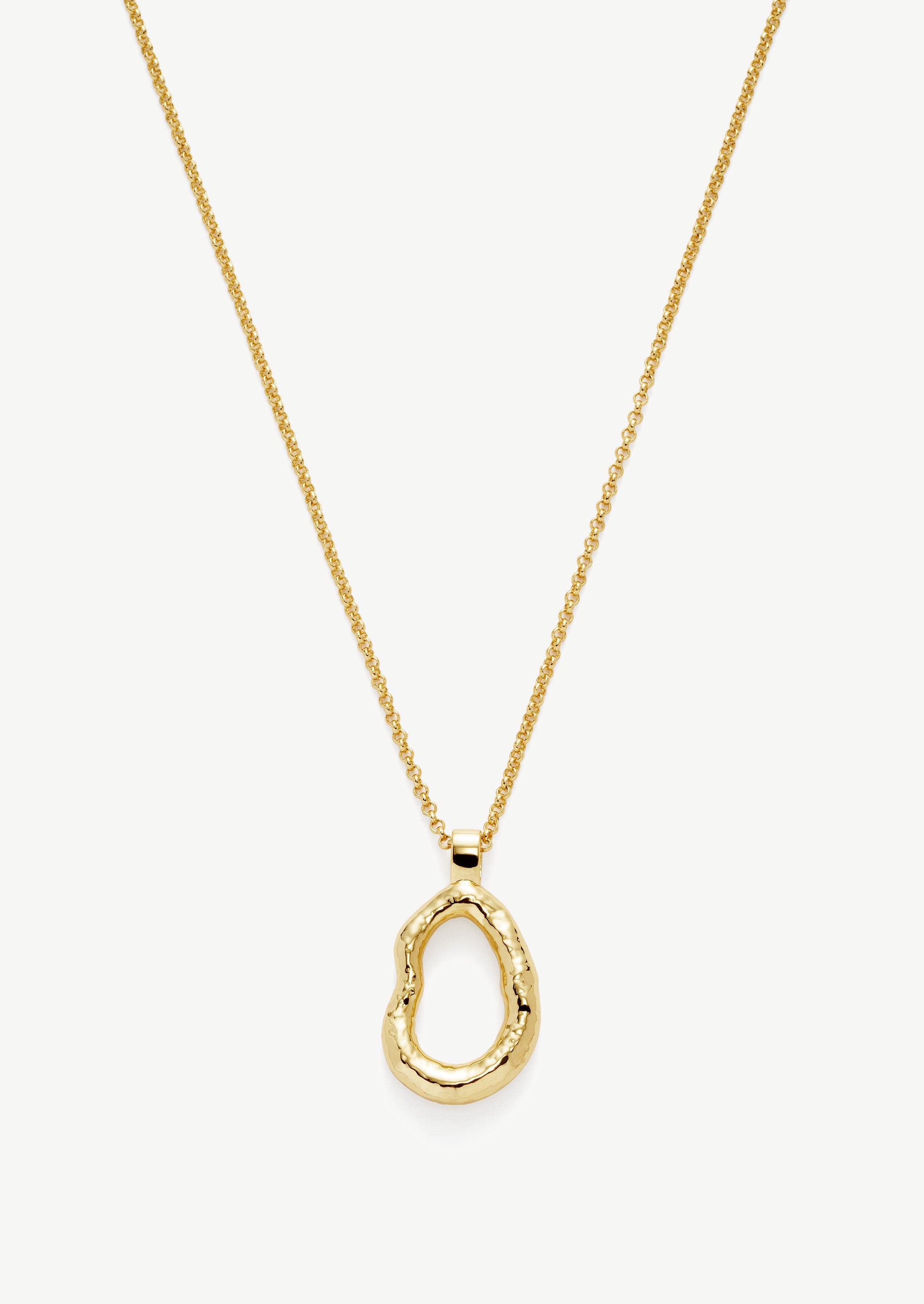 Molten Circular Pendant Necklace