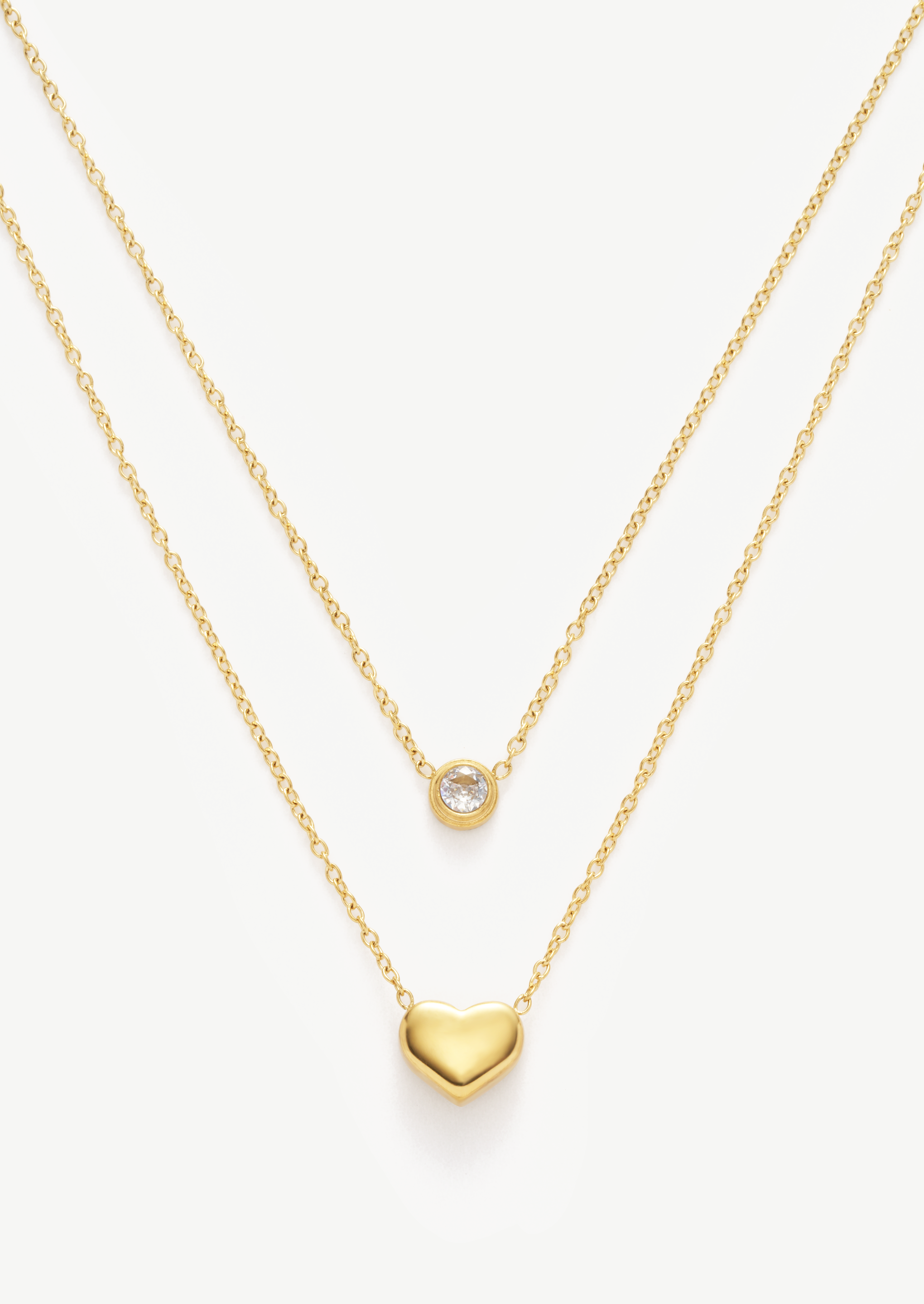 Double Layer Heart  Necklace