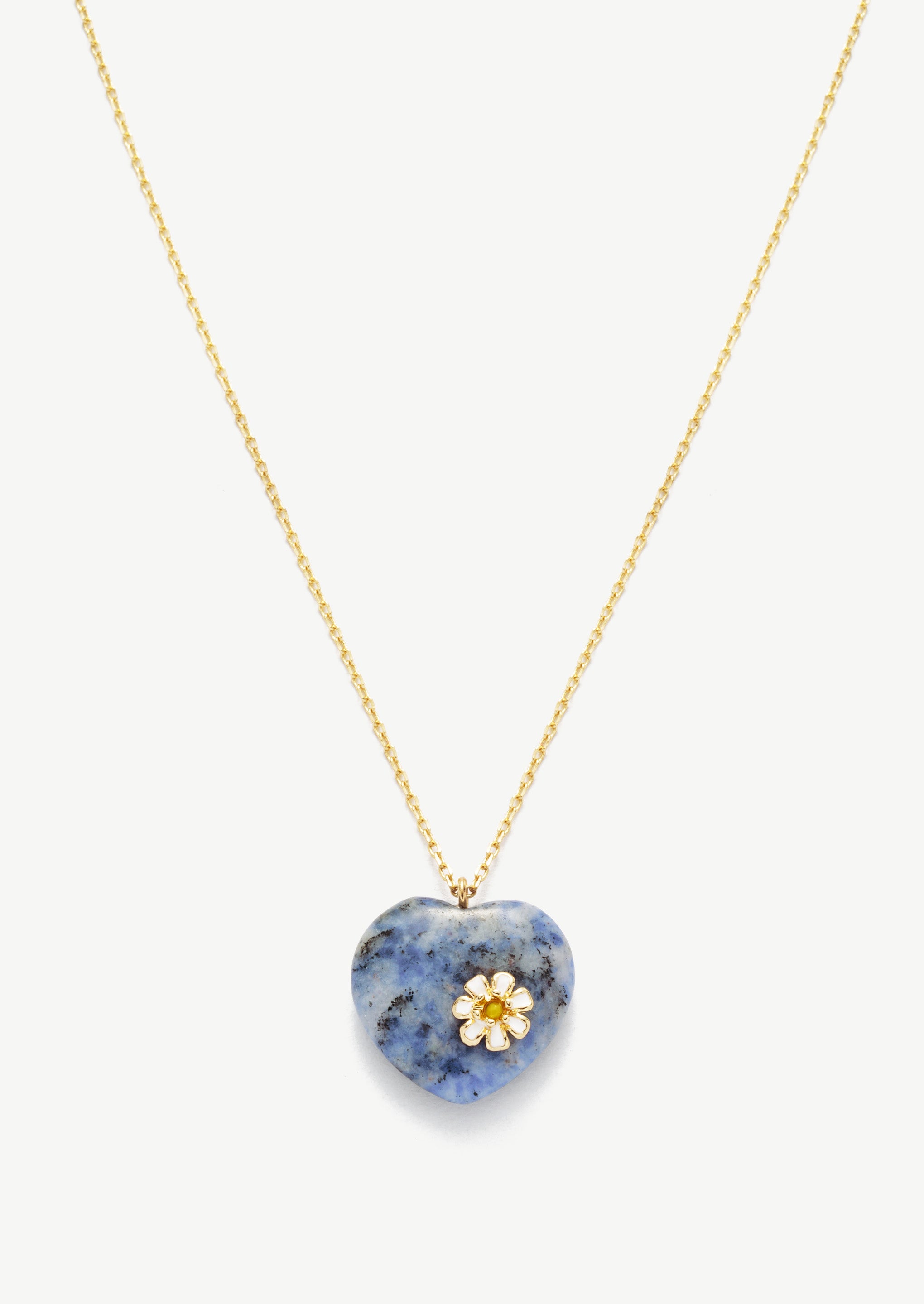 Blue Heart Pendant Necklace