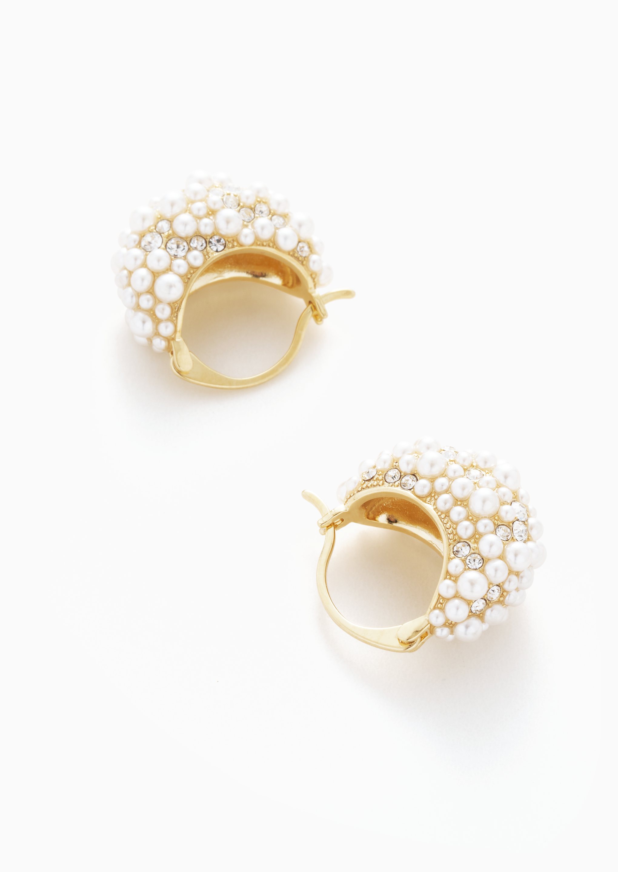 Opulent Pearl Hoop Earrings