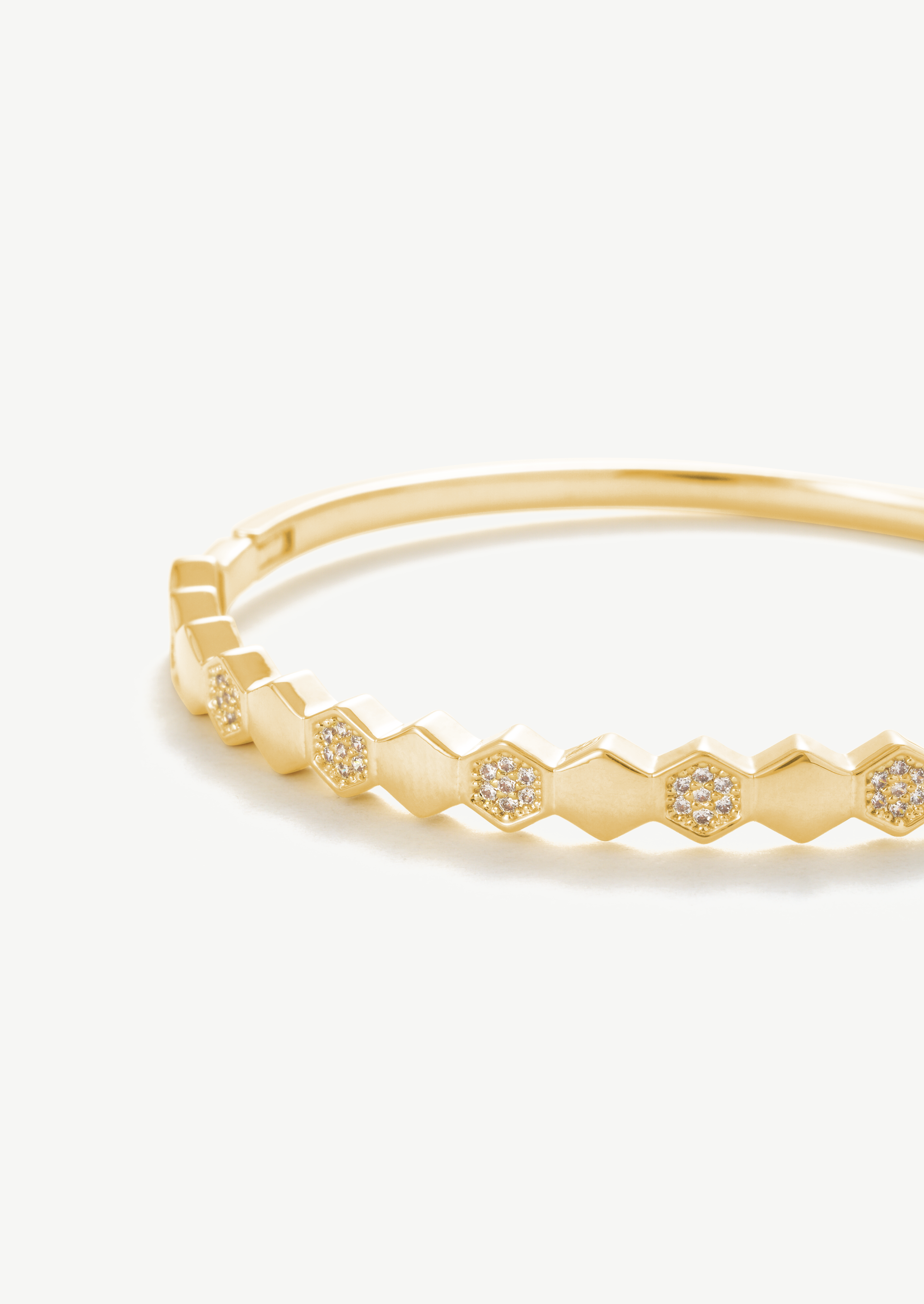 Geometric Sparkle Bangle Bracelet