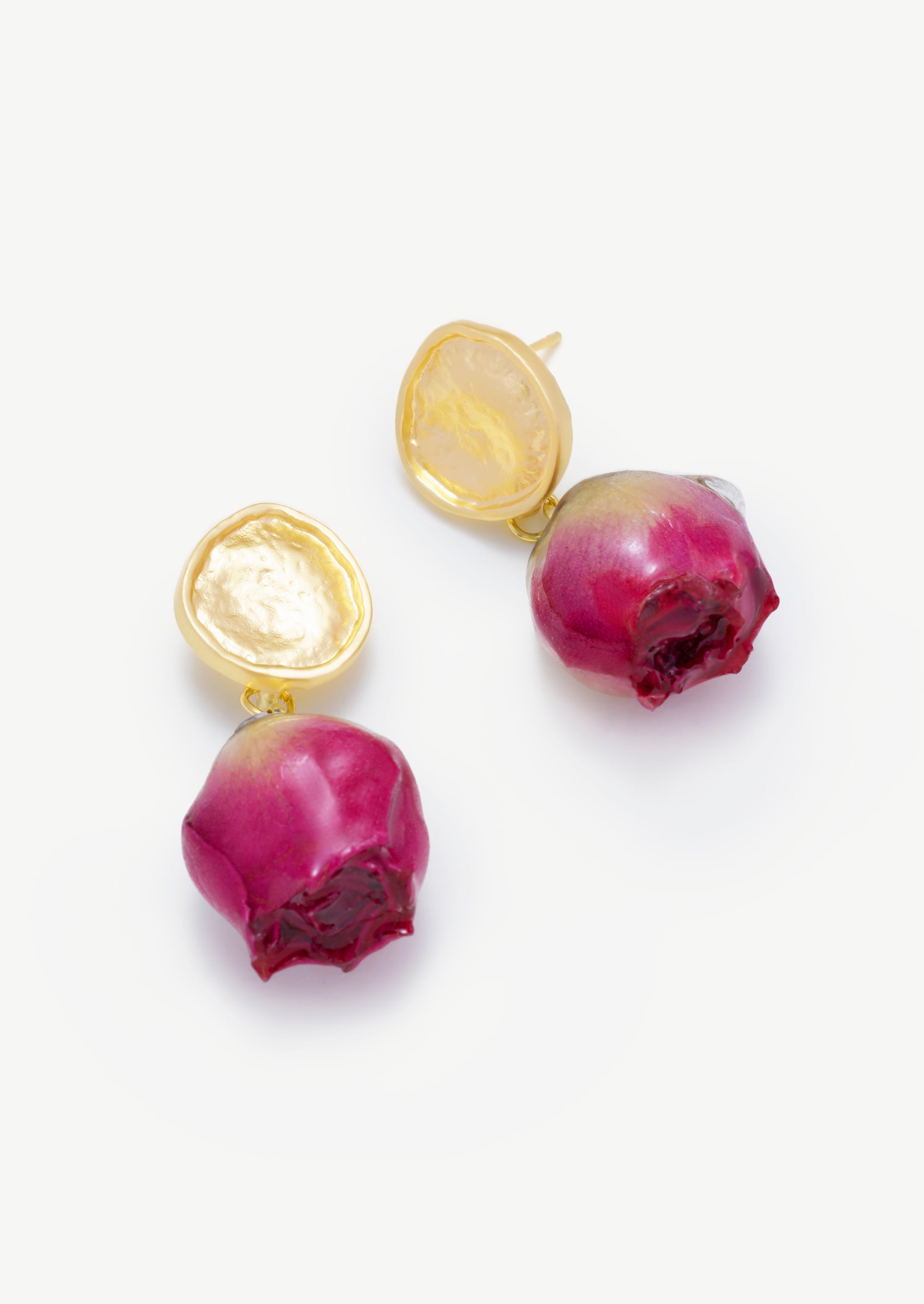 Preserved Rosebud Drop Earrings