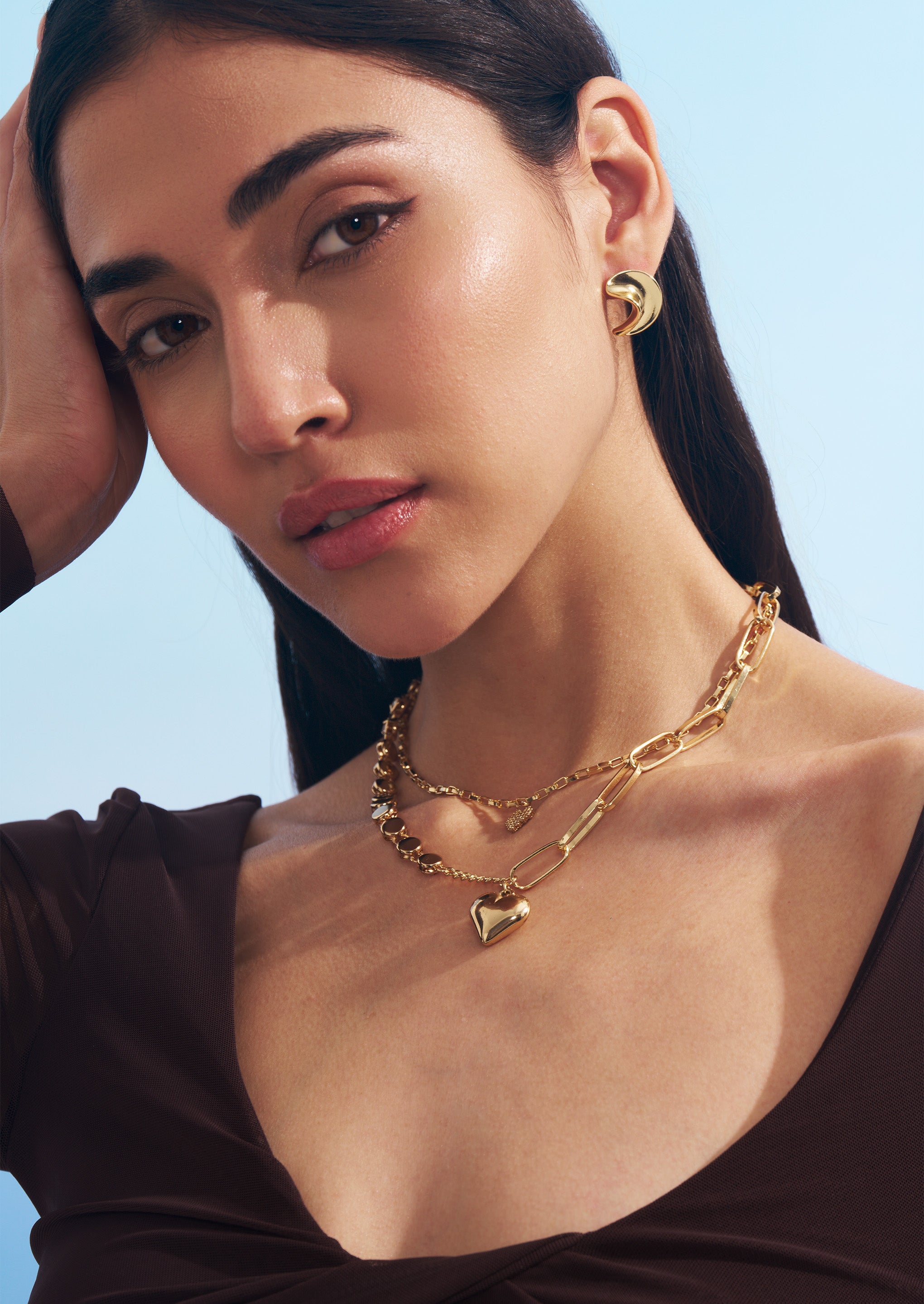 Squiggle Wavy Stud Earrings