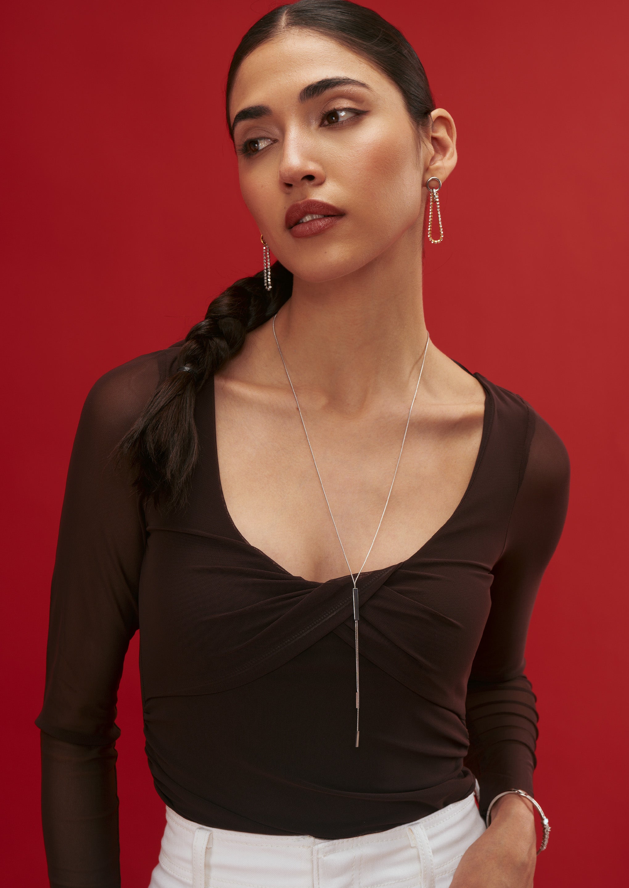 Rectangular Chain Necklace