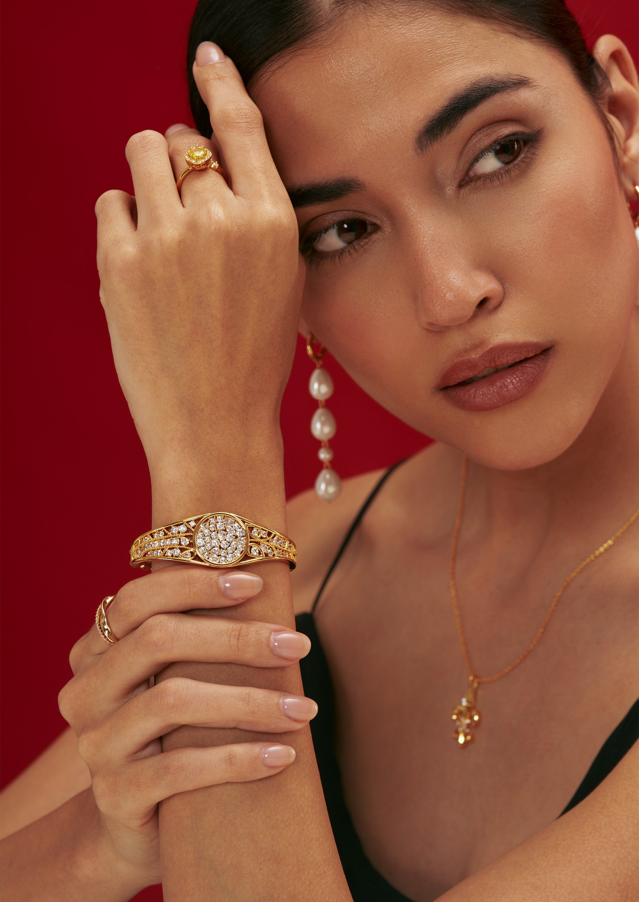 Watch Wide Bangle Bracelet